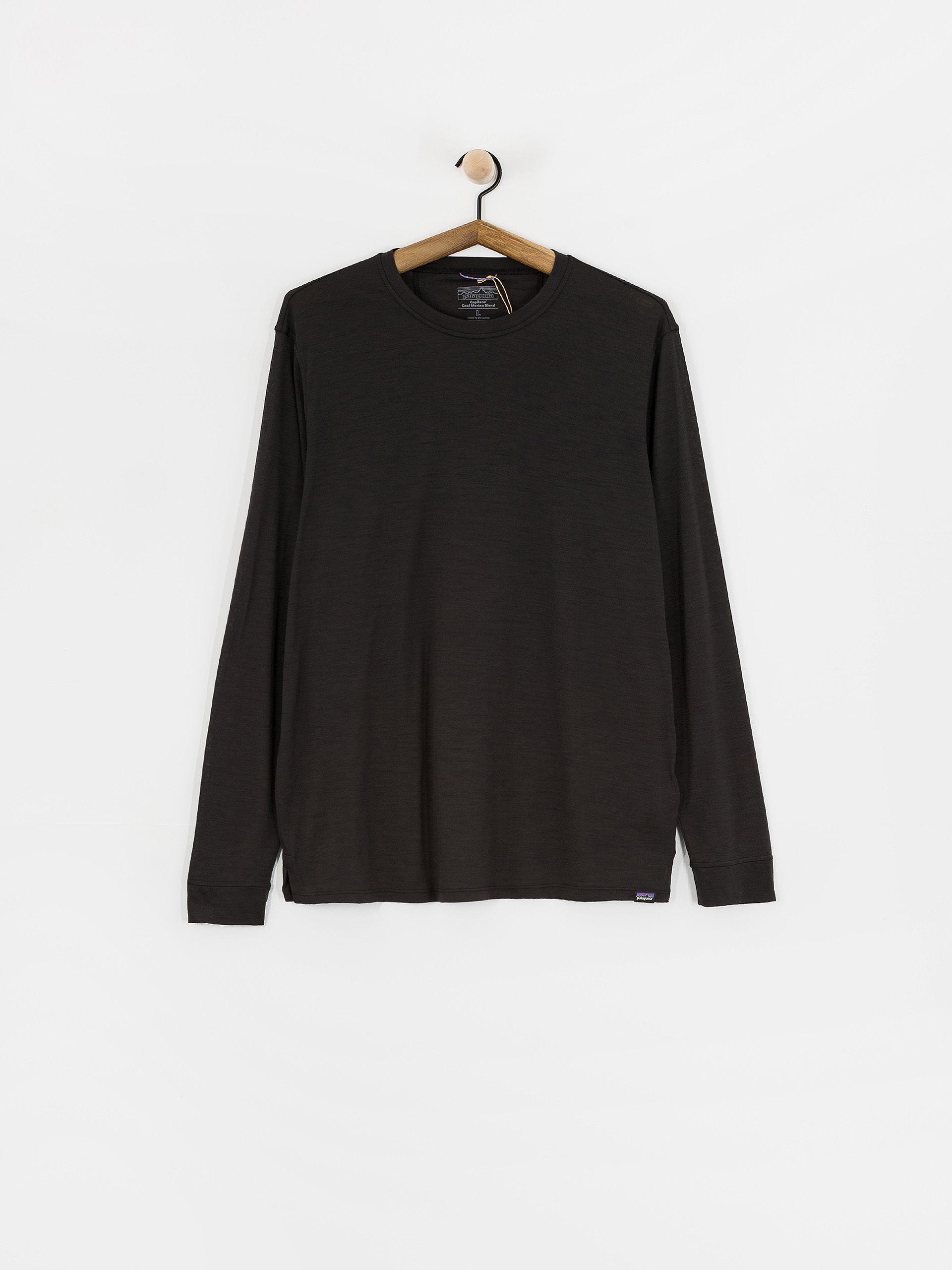 Triko Patagonia Cap Cool Merino Blend (black)