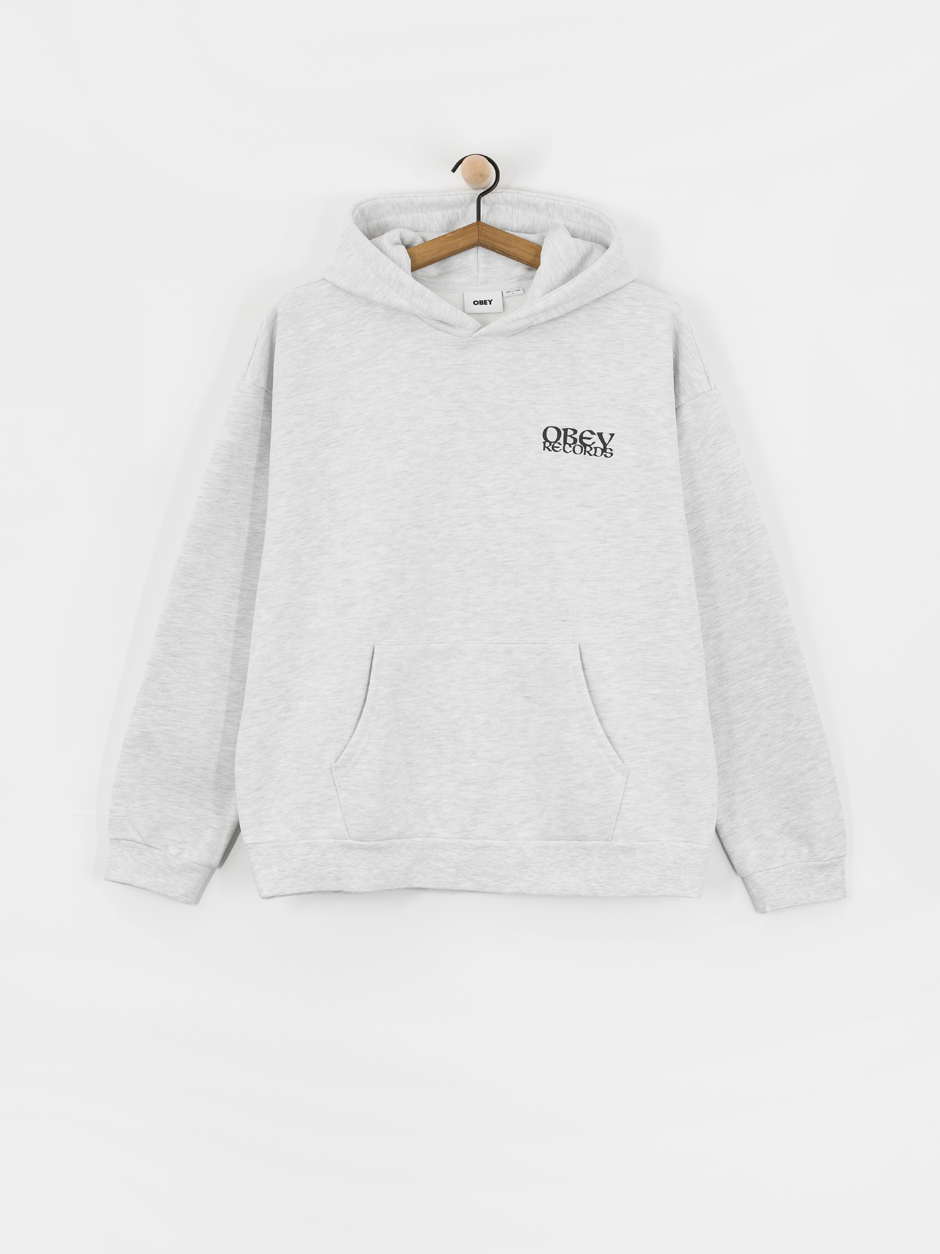Mikina s kapucňou OBEY Obey Disorder Extra Heavy HD (ash grey)