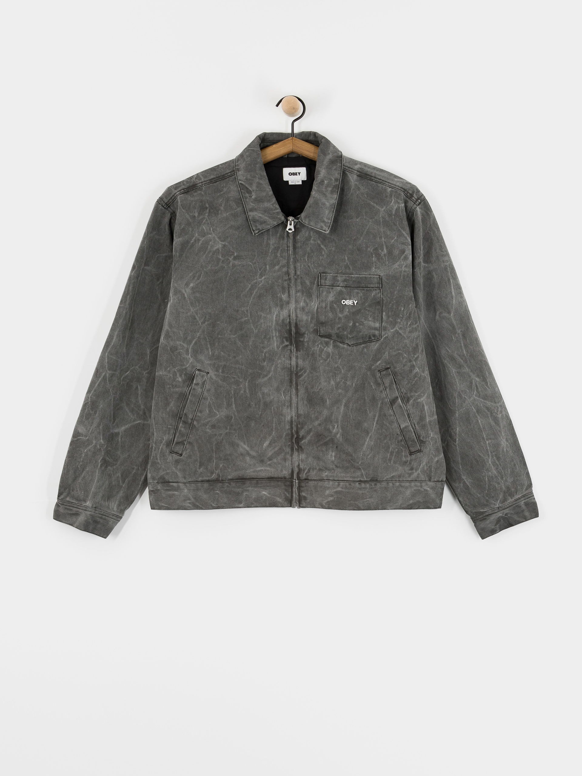 Bunda OBEY Obey Workman Zip (black wrinkle wash)
