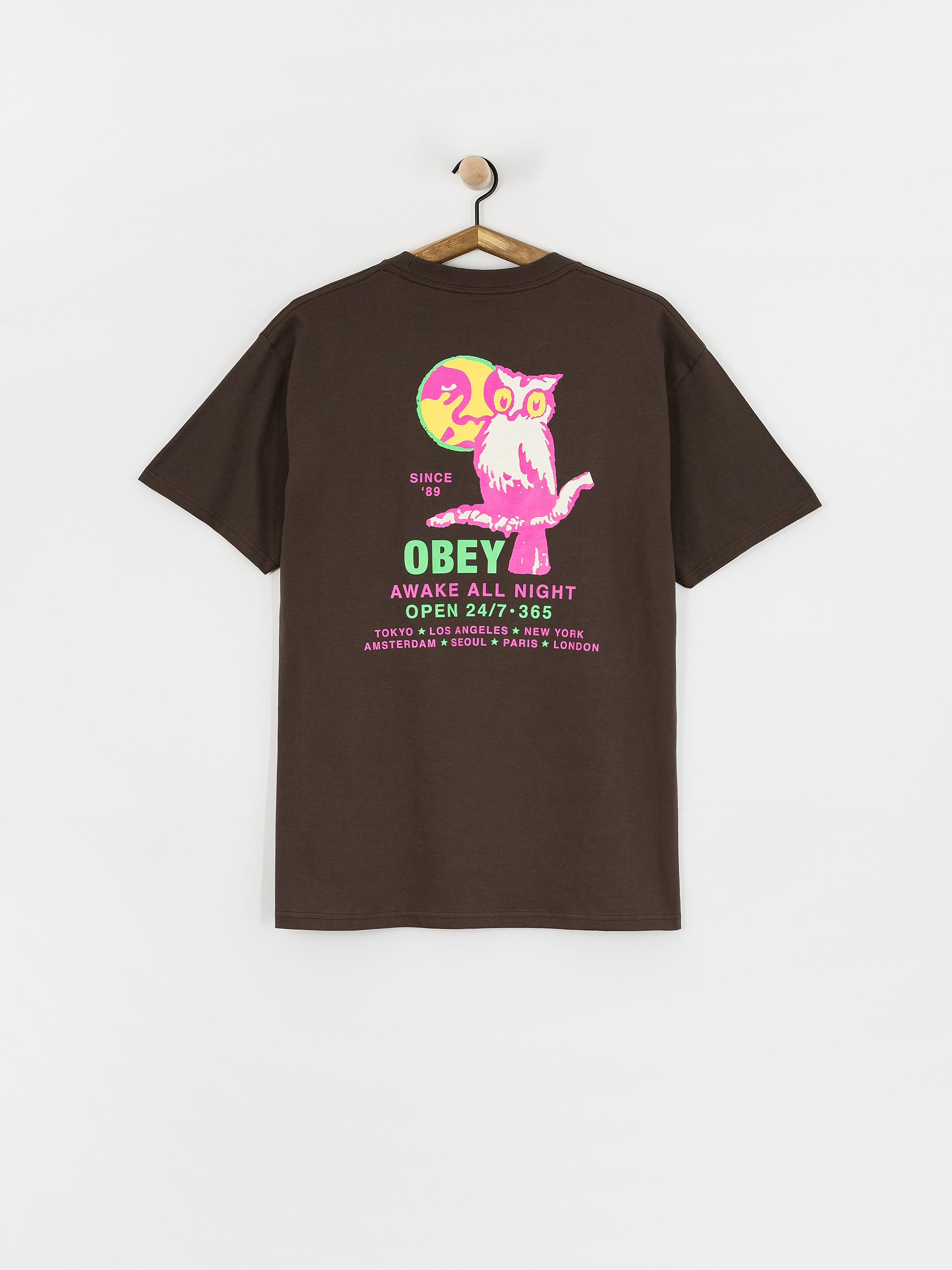 Tričko OBEY Obey Owl (java brown)