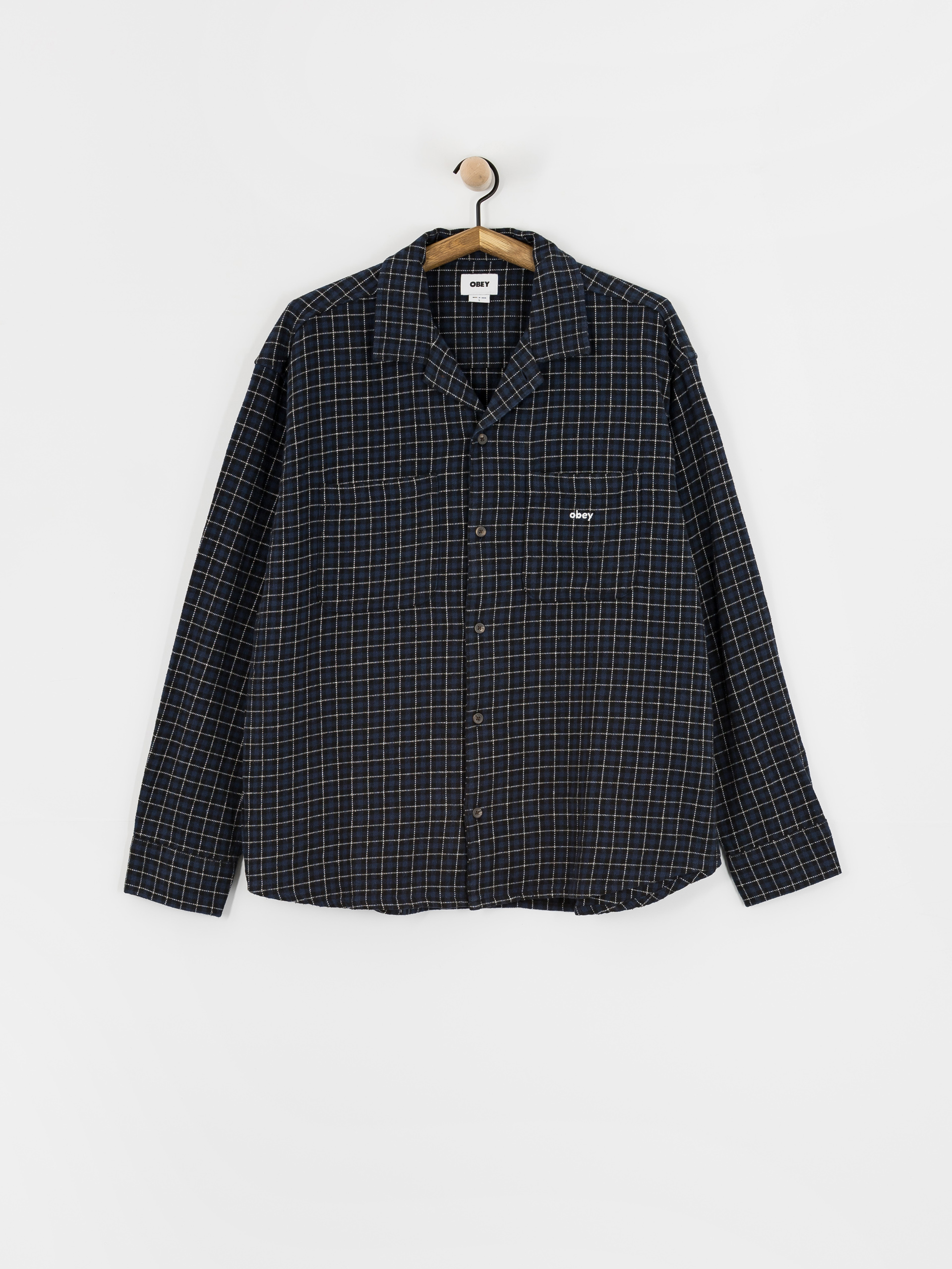 Košeľa OBEY Adams (academy navy multi)