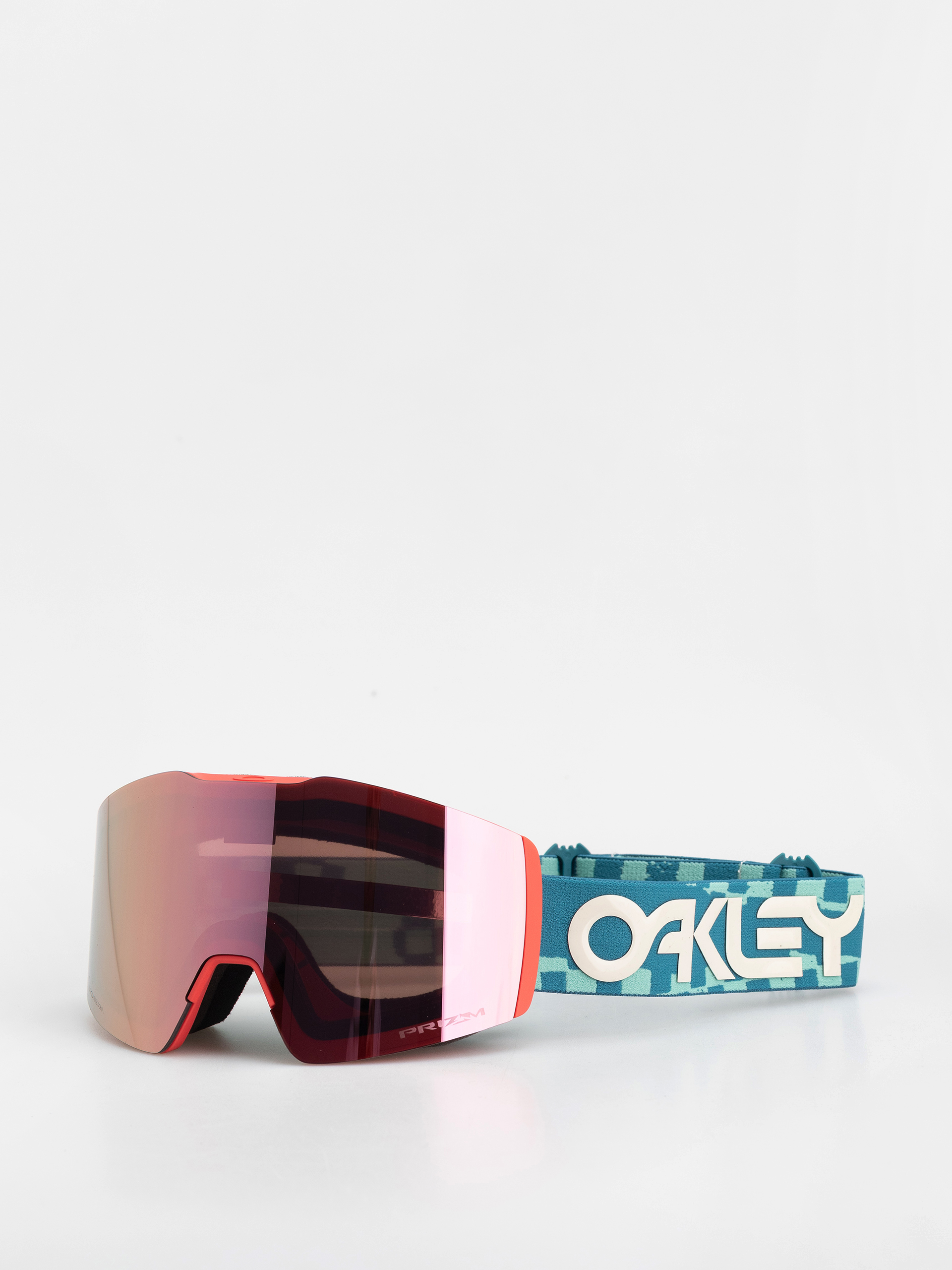 Snowboardové okuliare Oakley Fall Line M (pacific chex/prizm snow rose gold iridium)