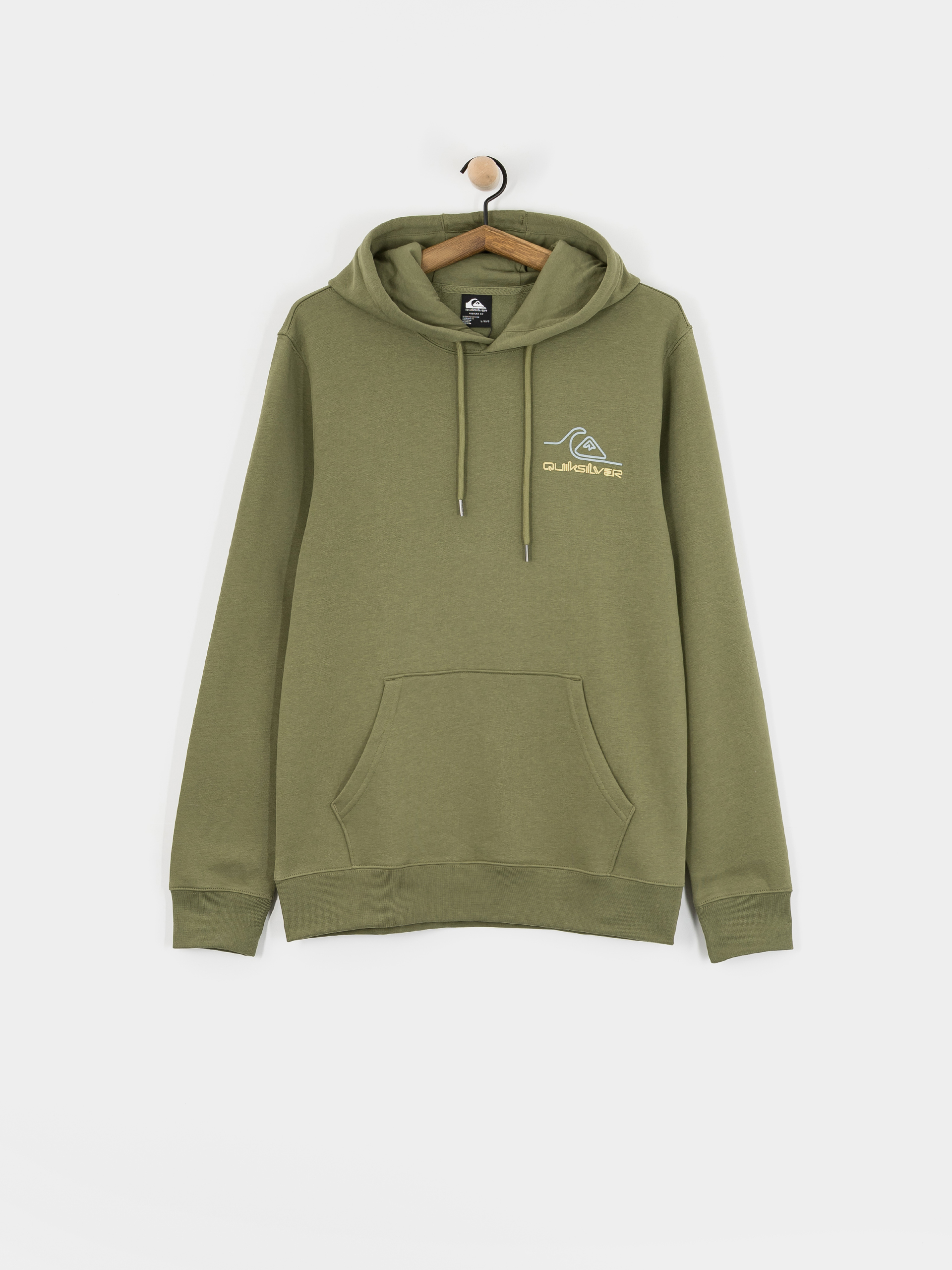 Mikina s kapucňou Quiksilver Light Waves HD (loden green)