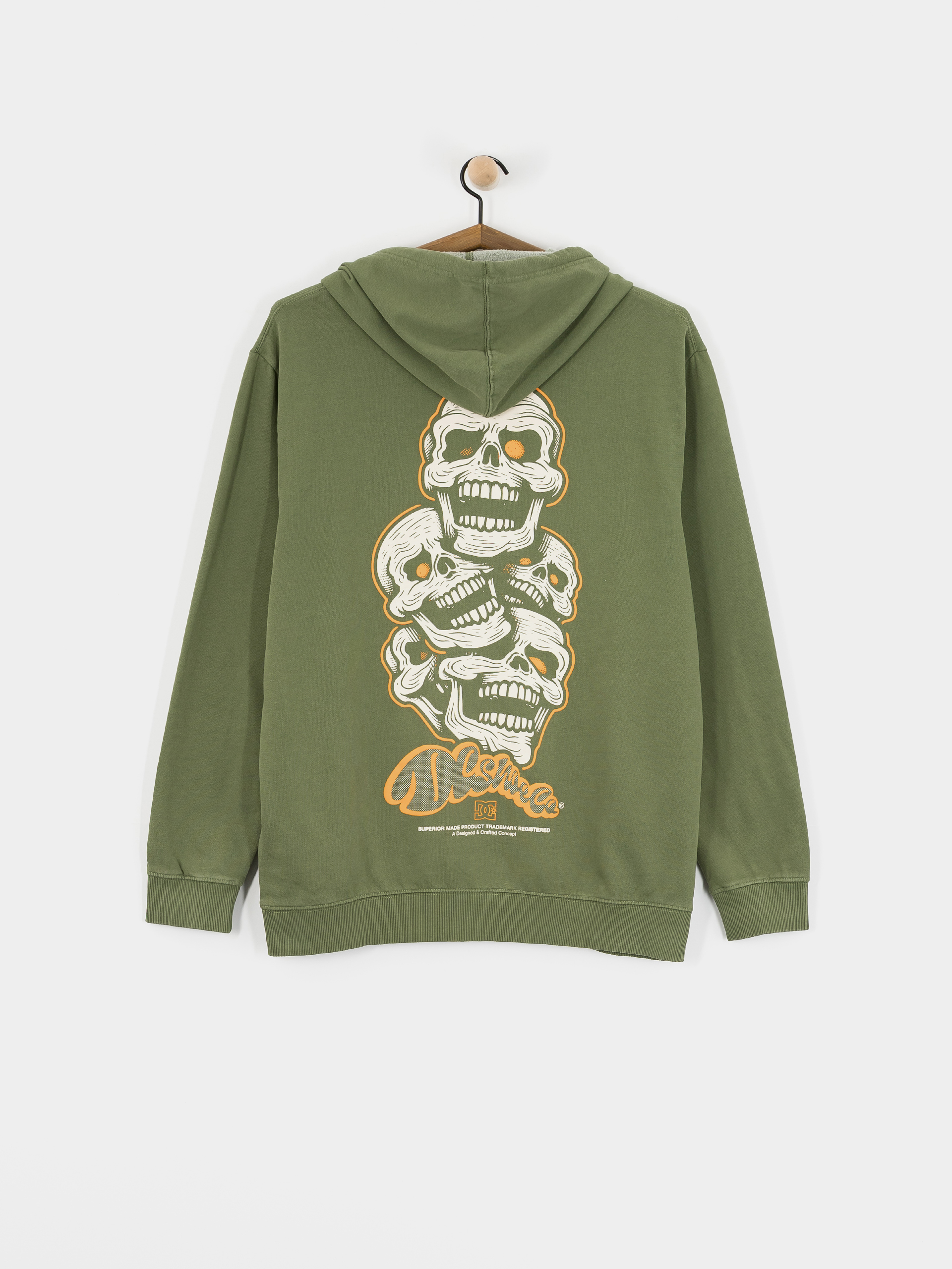 Mikina s kapucňou DC Laugh Stack HD (bronze green)
