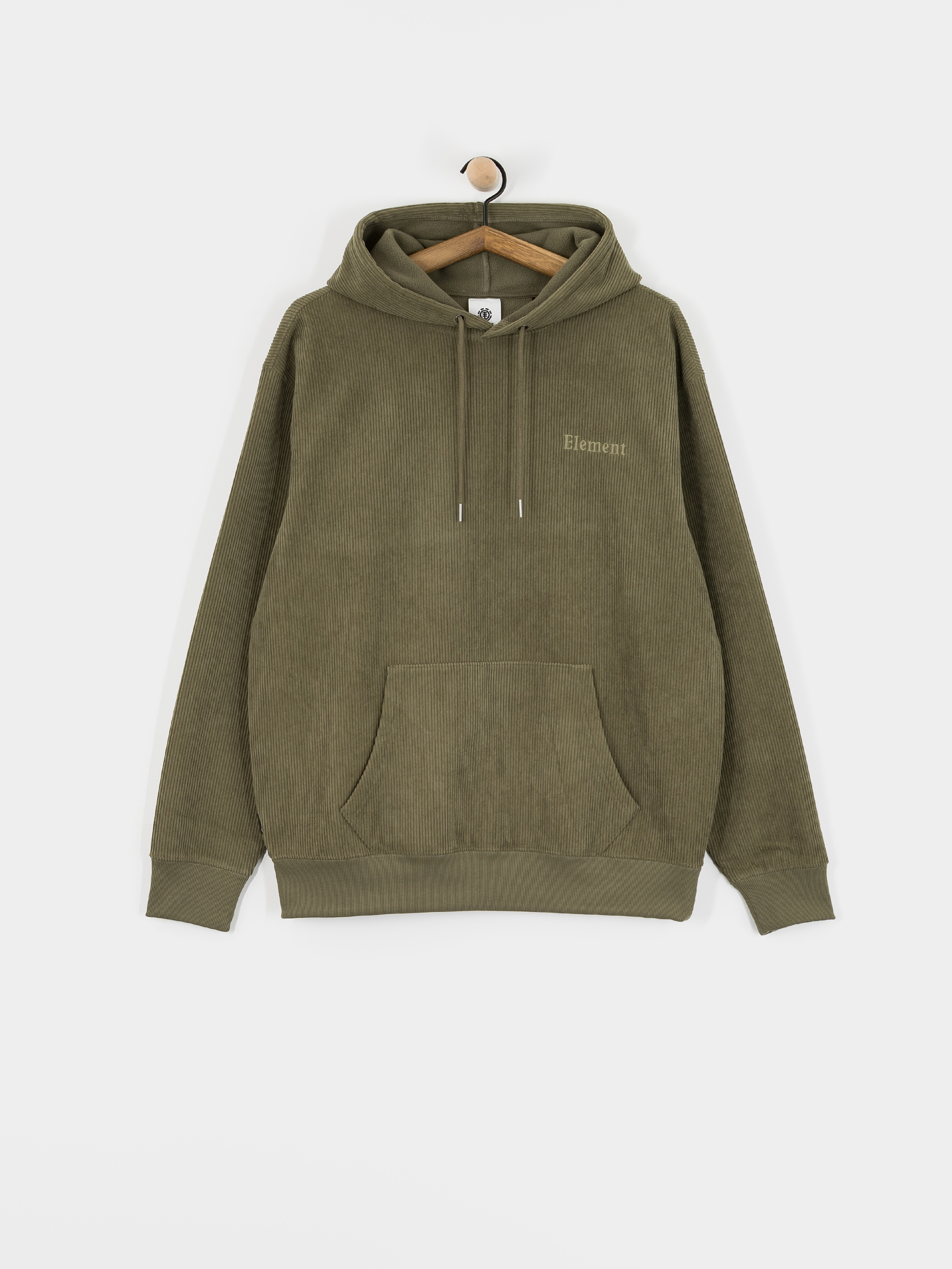 Mikina s kapucňou Element Serif Corduroy HD (kalamata)