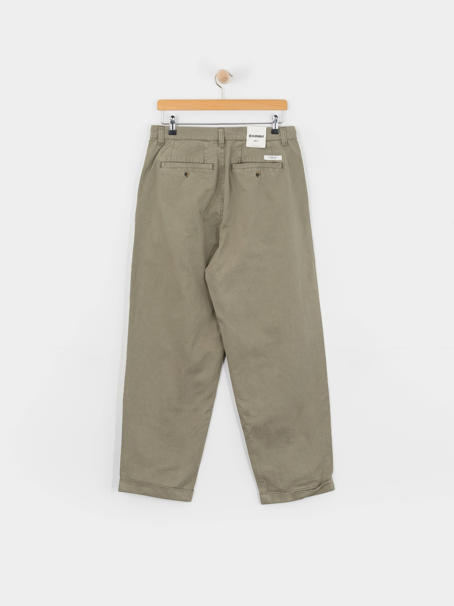 Nohavice Element Big Pleated Chino (kalamata)