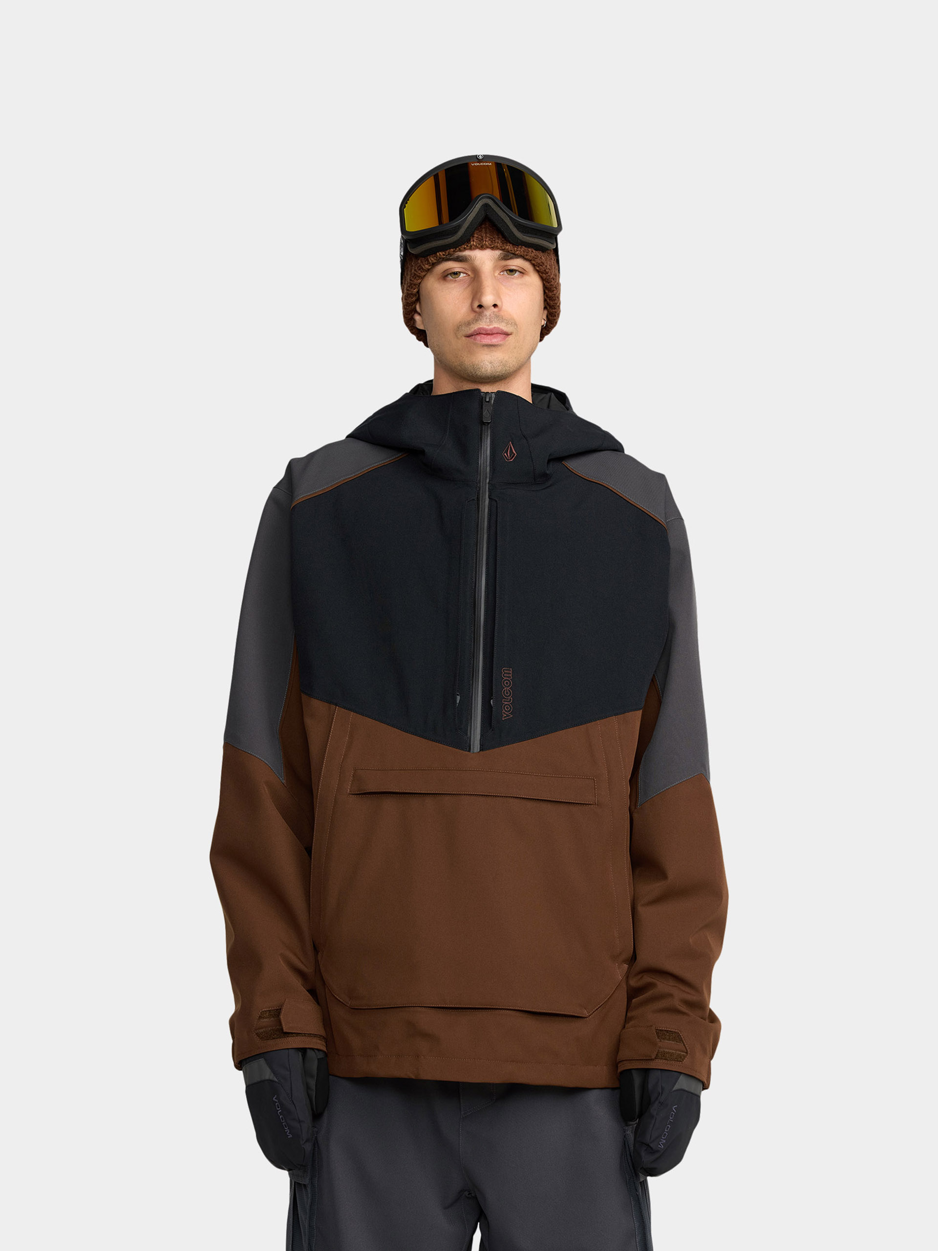 Snowboardovu00e1 bunda Volcom Brighton Pullover (brown)