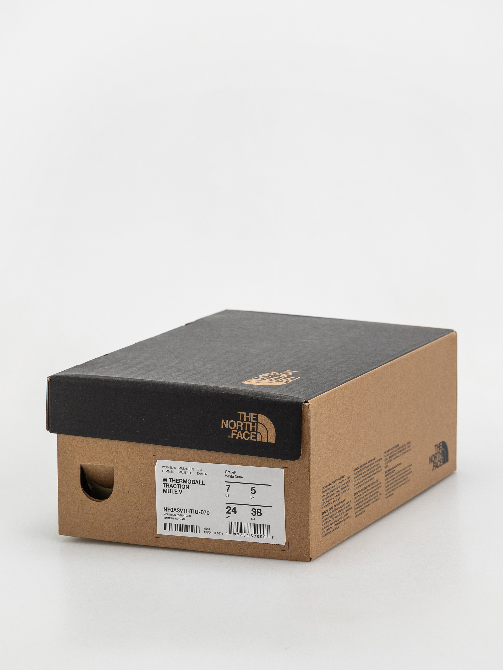 Topánky The North Face Thermoball Traction Mule V Wmn (gravel/white dune)