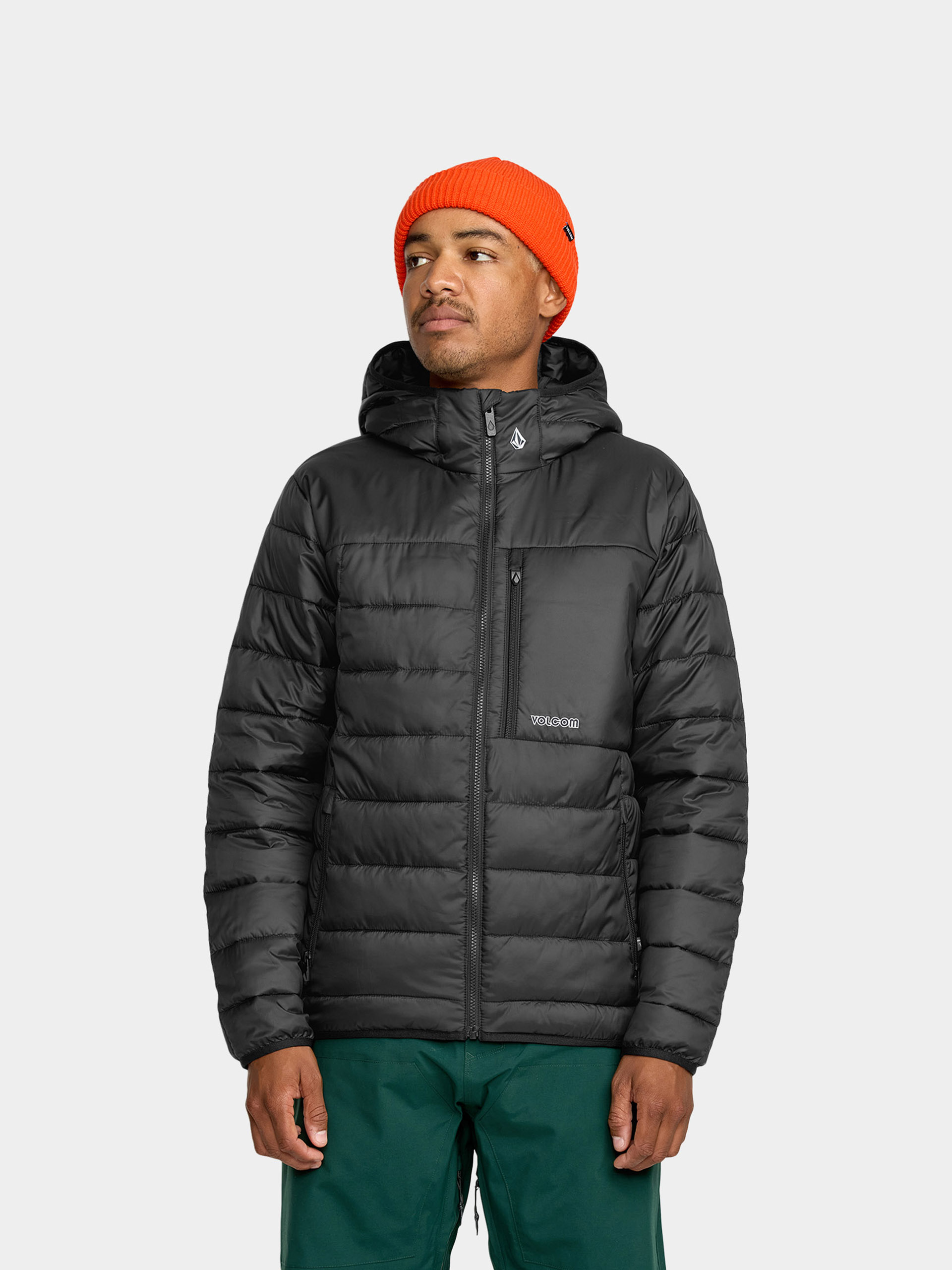 Pánska Snowboardová bunda Volcom Puff Puff Hooded (black)