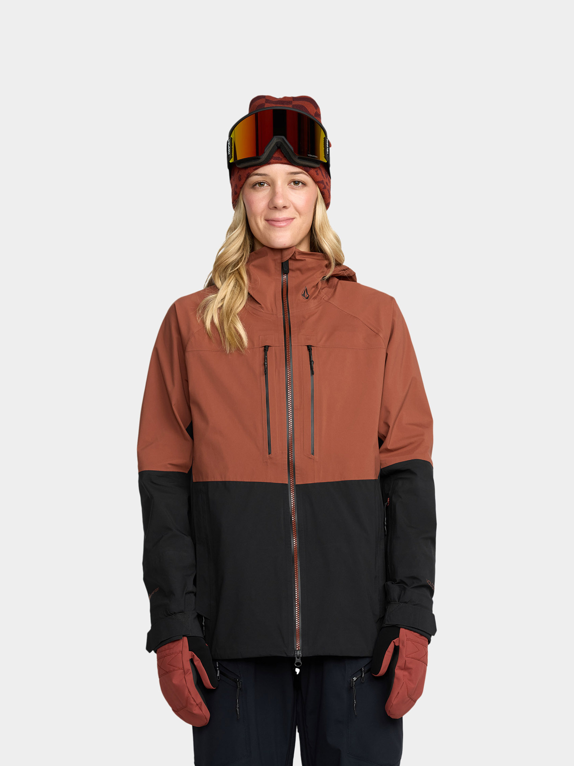 Snowboardovu00e1 bunda Volcom Vs 3L Stretch Gore Wmn (henna)