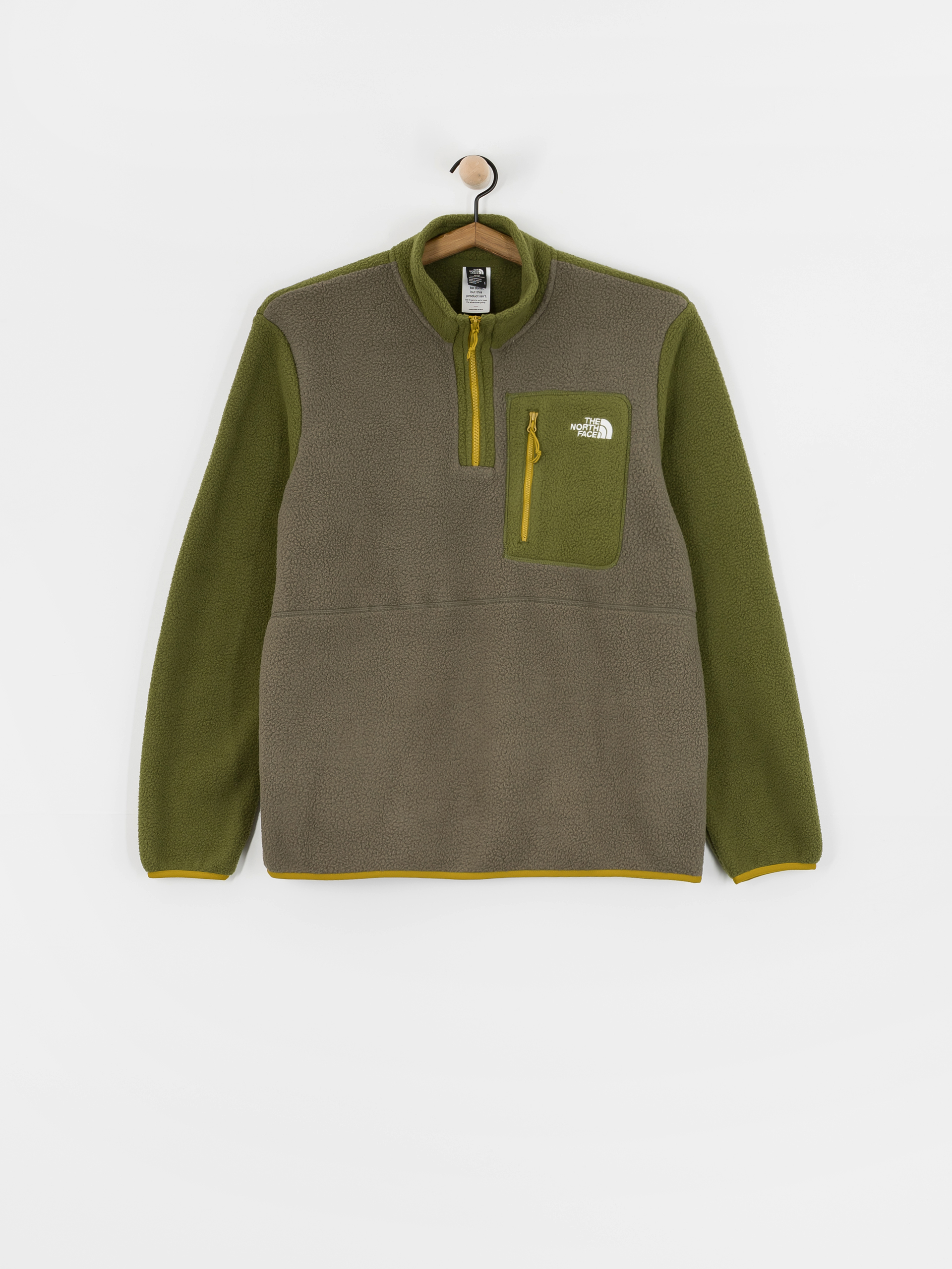 Pánsky Flísová mikina The North Face Yumiori 1/4 Zip (new taupe green/woodlan)