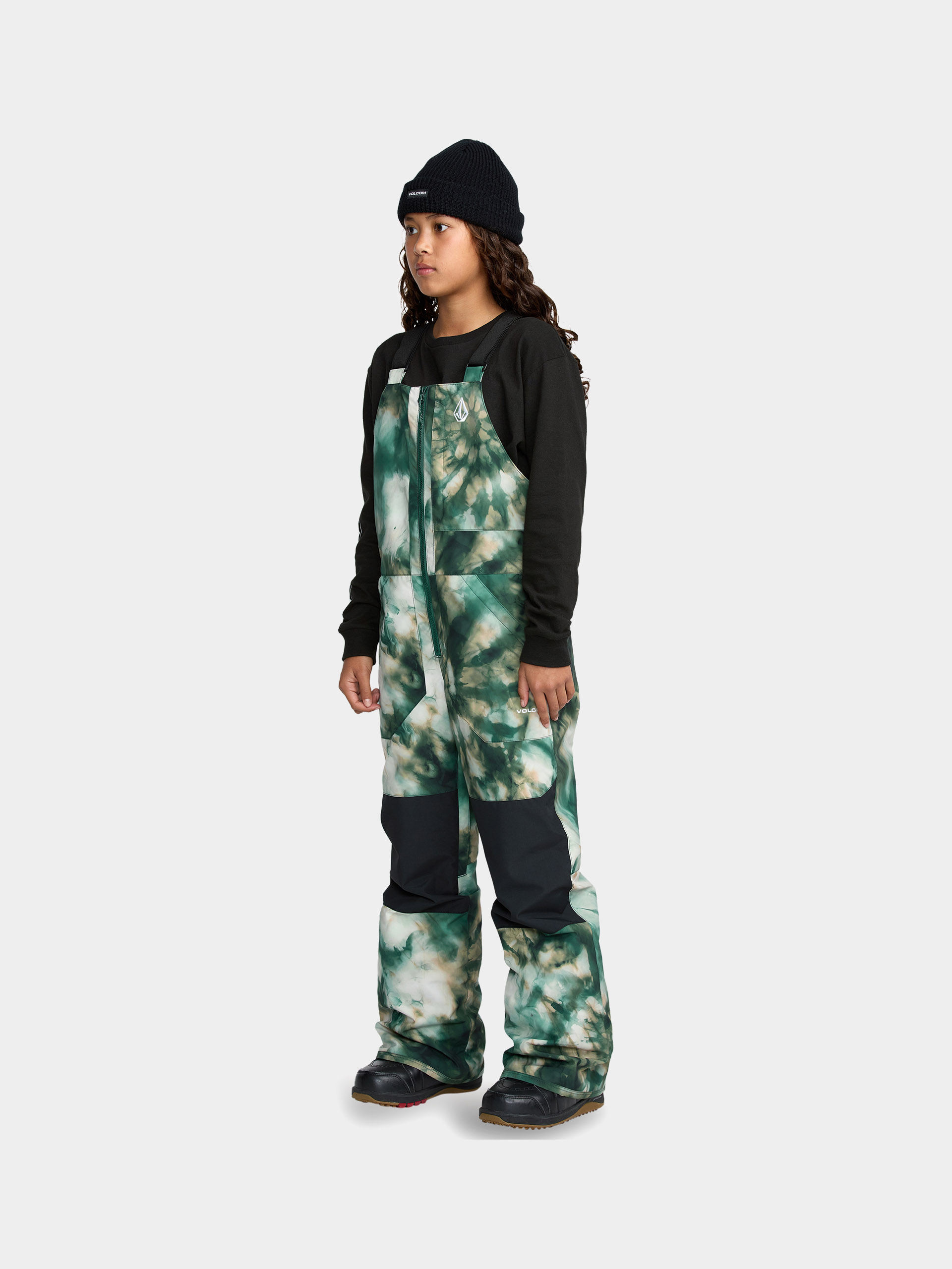 Snowboardové nohavice Volcom Barkley Ins Bib Overall JR (green)