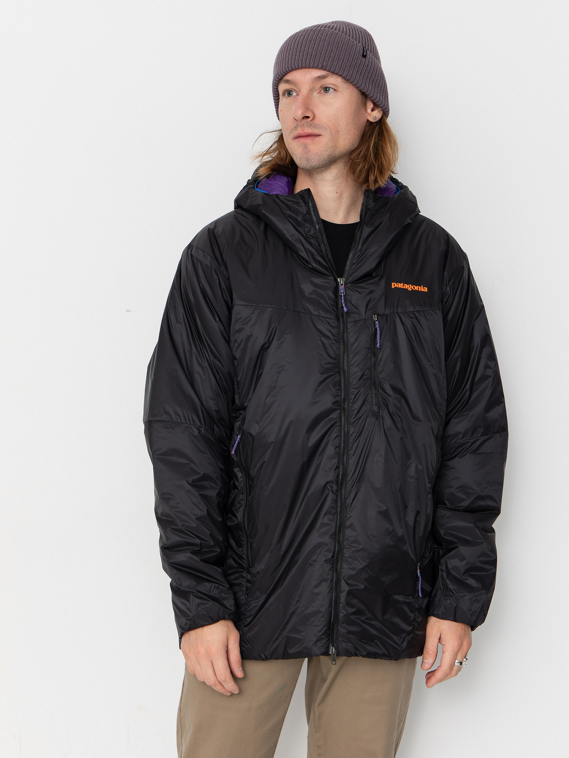 Bunda Patagonia DAS Parka (black w/p6 blue)