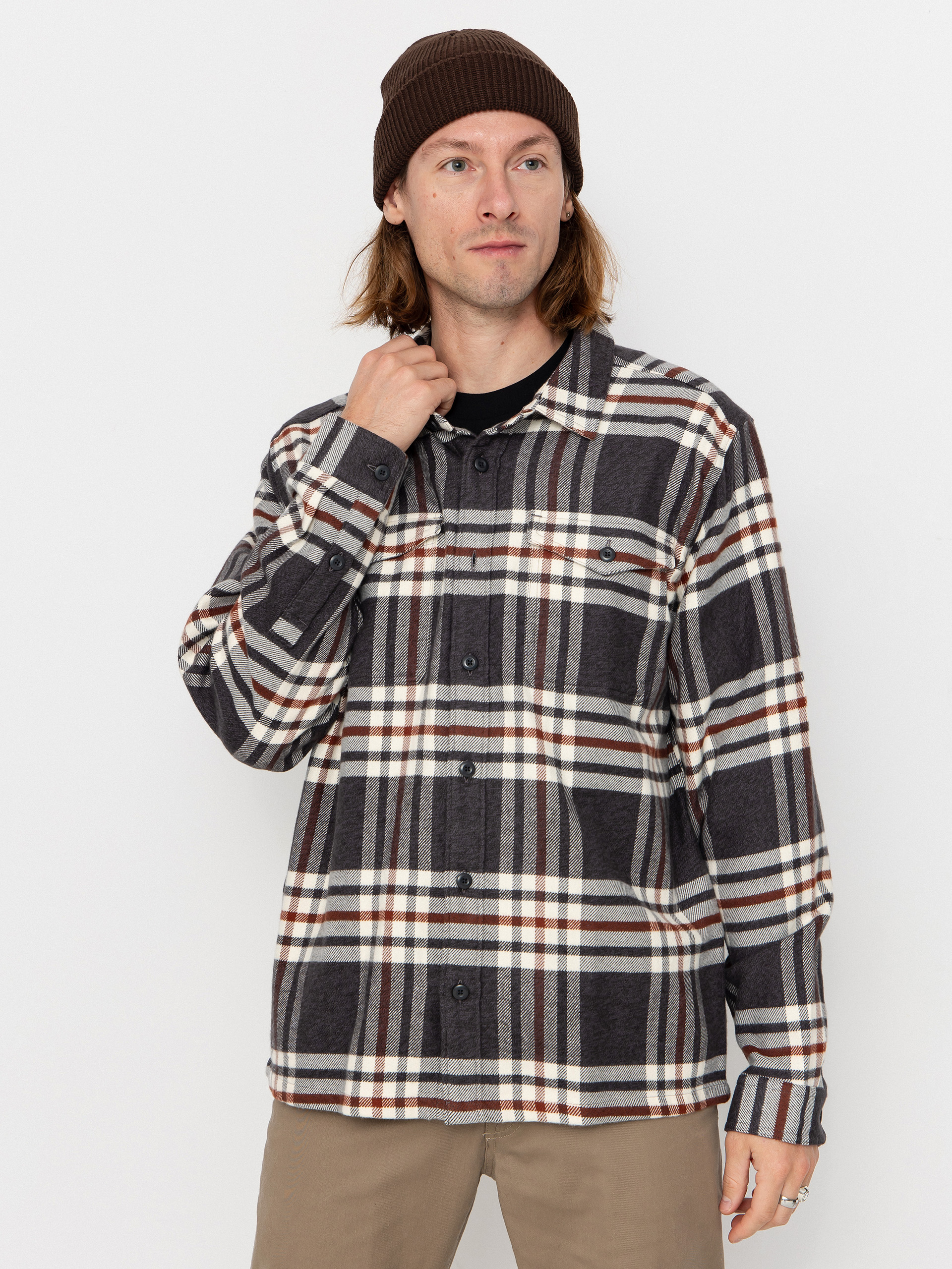 Kou0161eu013ea Patagonia Fjord Flannel (catch ink black)