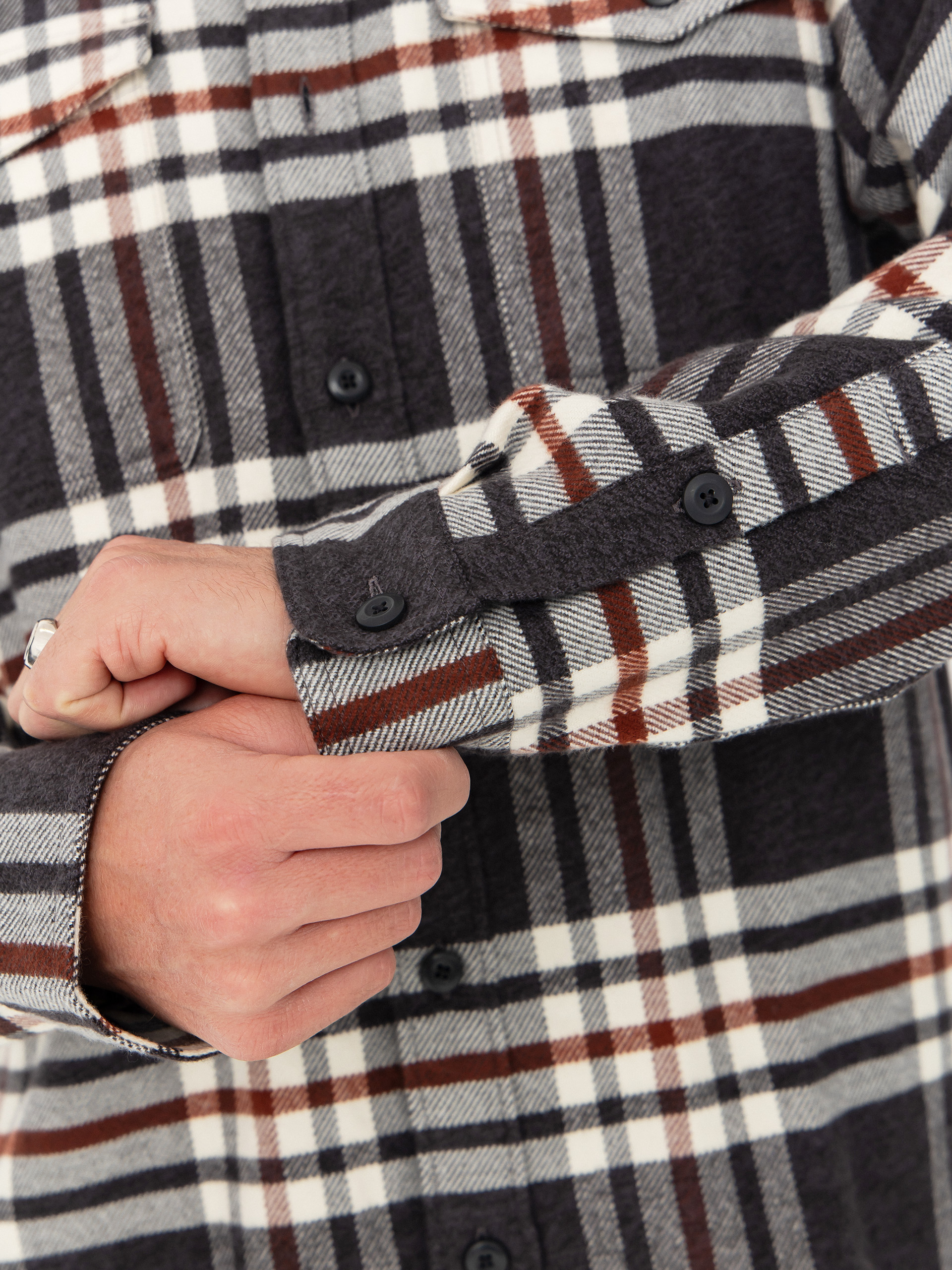 Košeľa Patagonia Fjord Flannel (catch ink black)