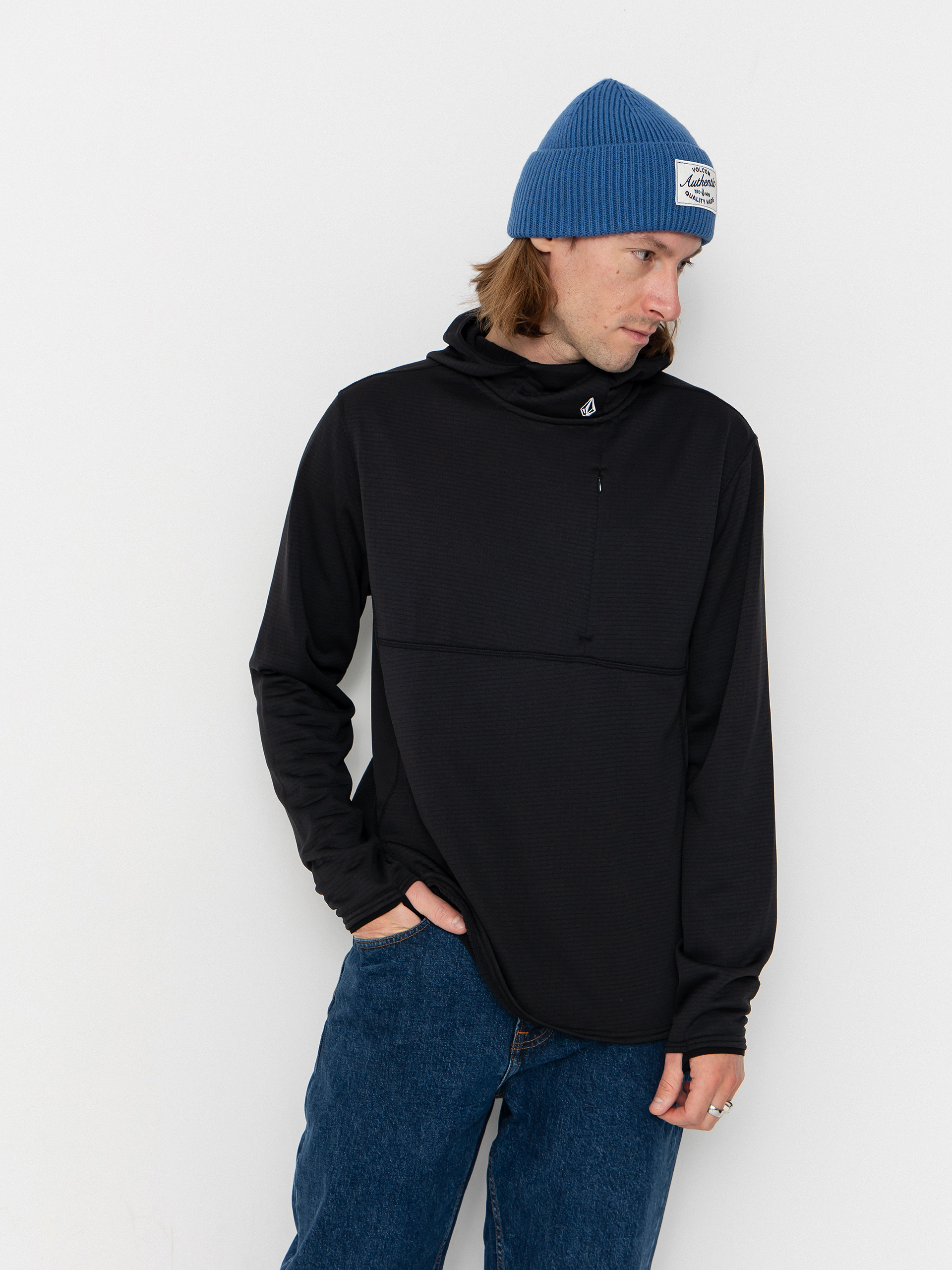 Pánska Mikina s kapucňou Volcom Gridlock HD (black)