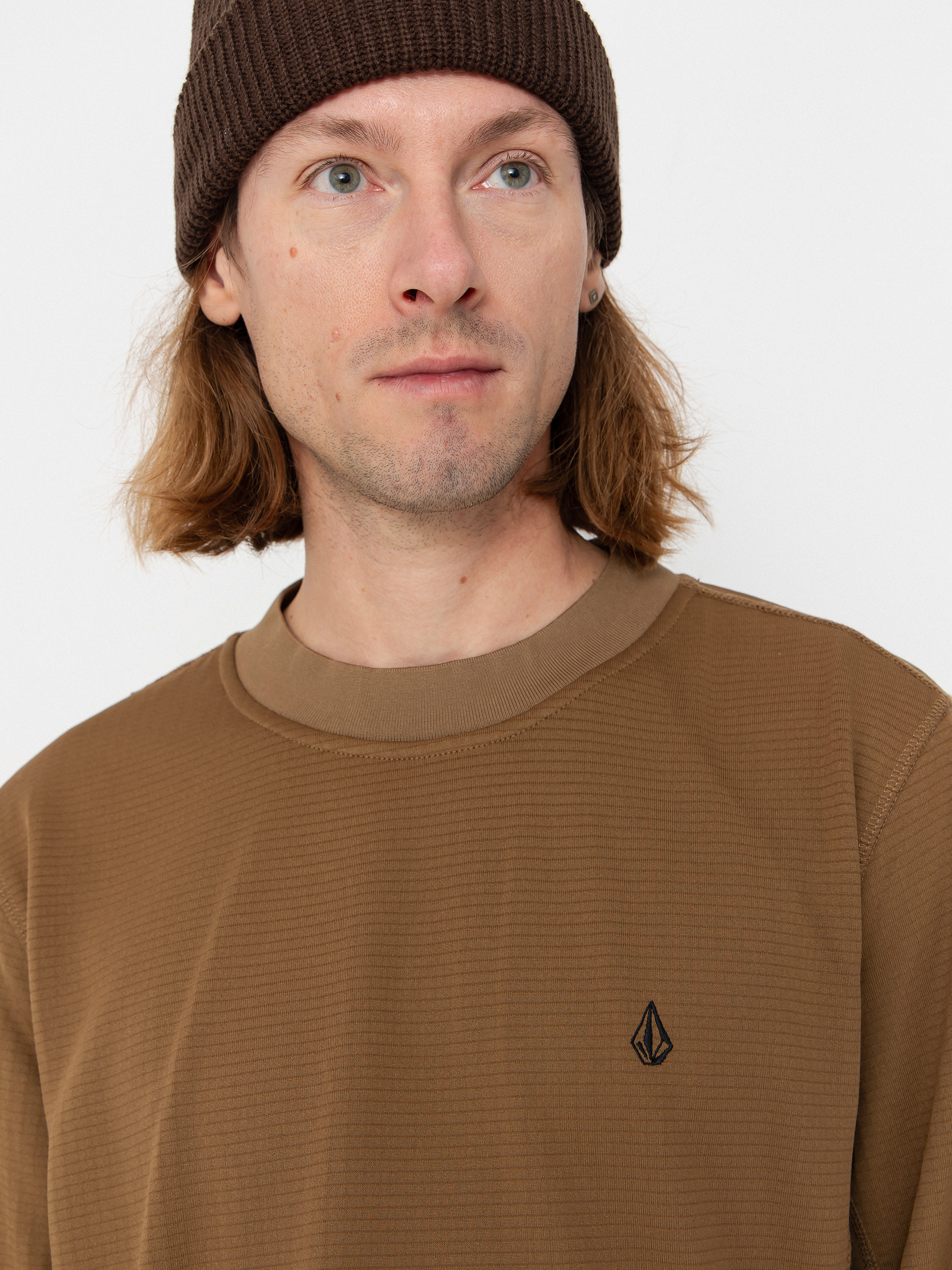 Pánska Termomikina  Volcom Gridlock Crew Neck (bronze)