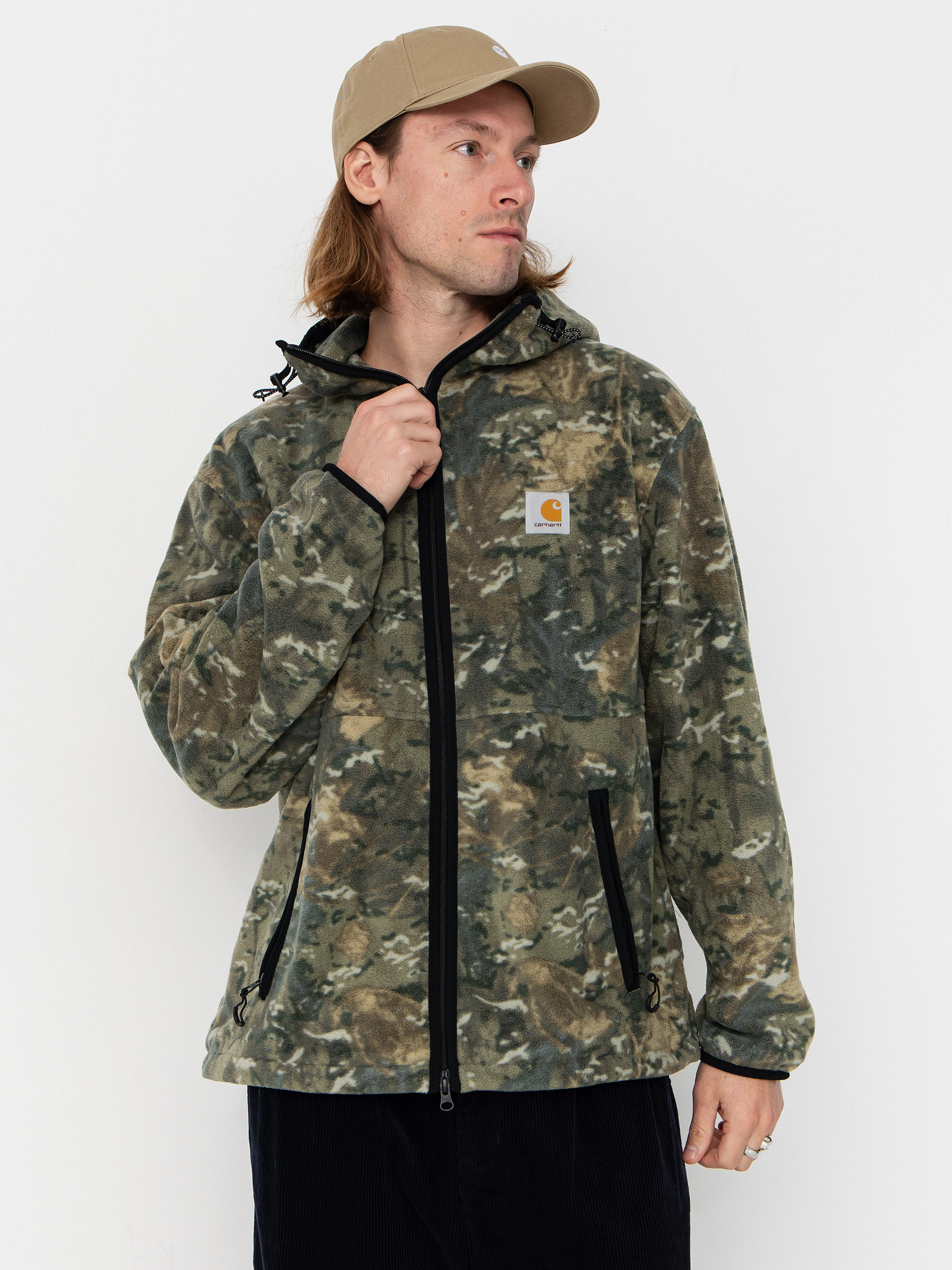 Pánsky Flísová mikina Carhartt WIP Blevin (camo combi/green)