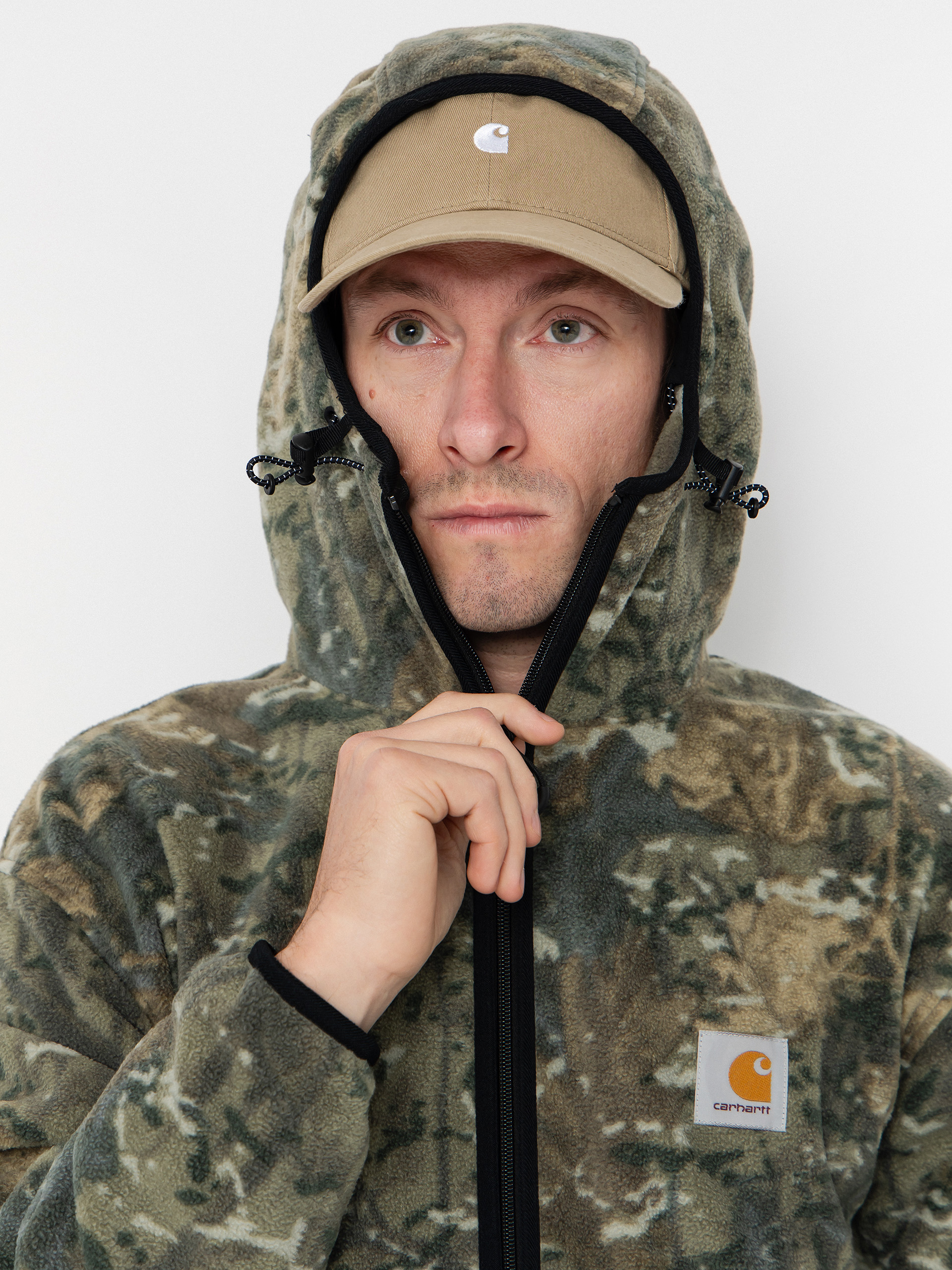 Pánsky Flísová mikina Carhartt WIP Blevin (camo combi/green)