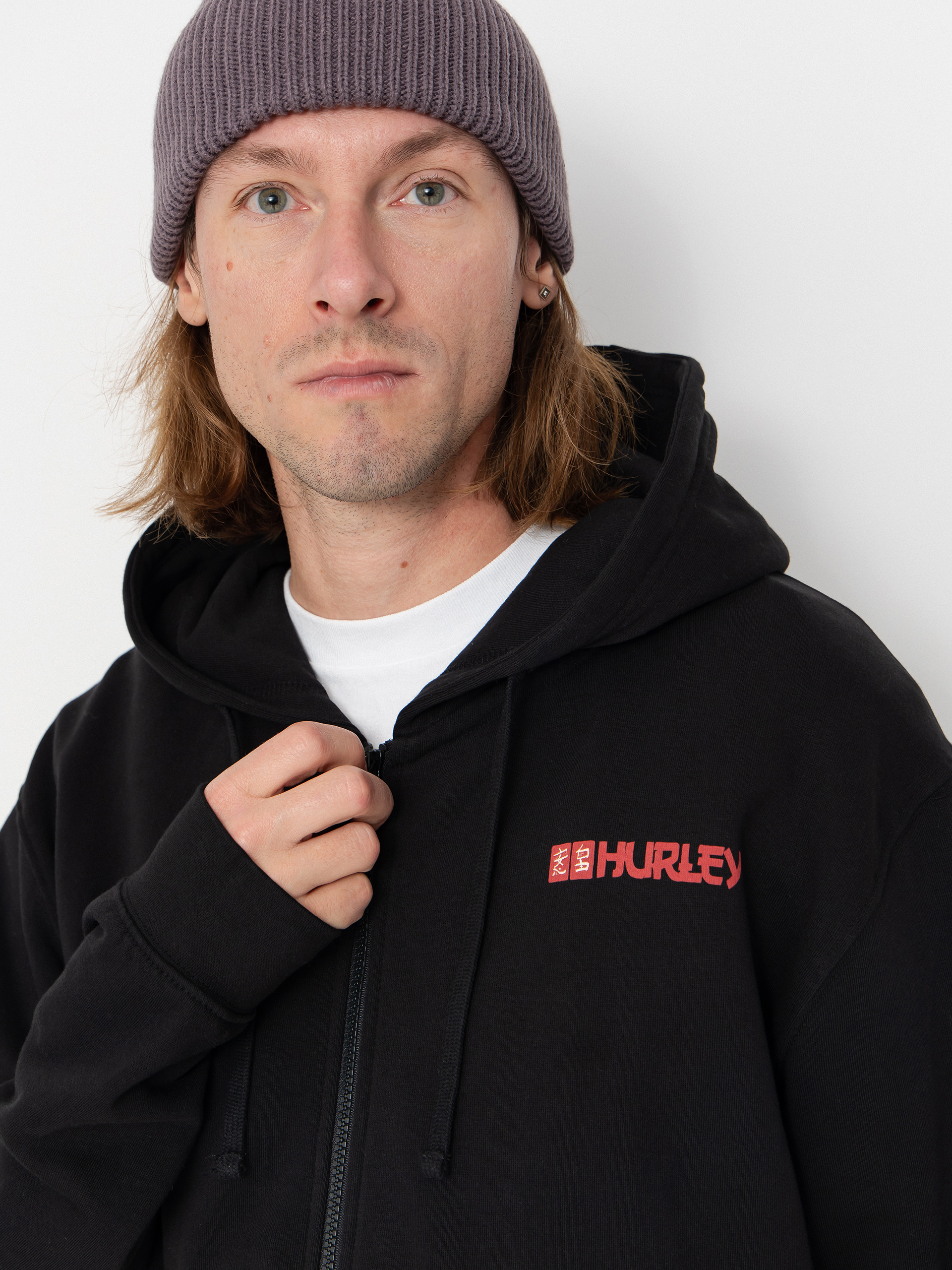Mikina s kapucňou Hurley Tattoo ZHD (black)