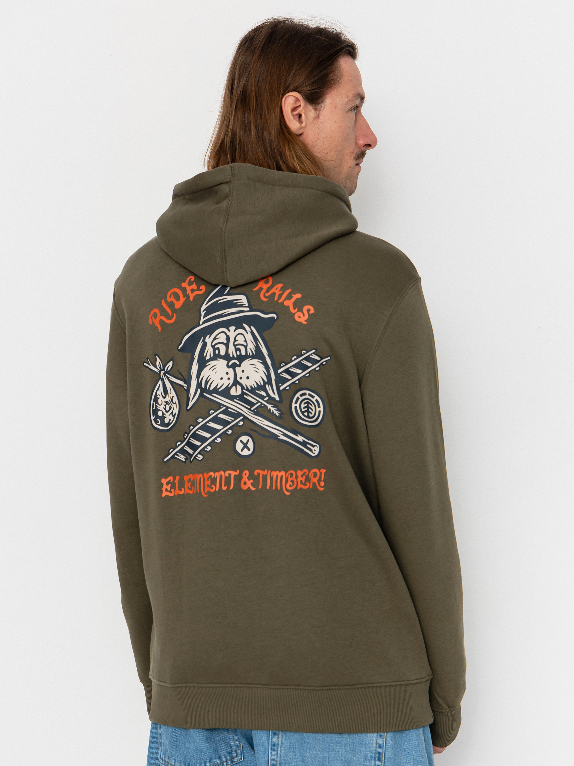 Mikina s kapucňou Element Timber Hobos HD (kalamata)