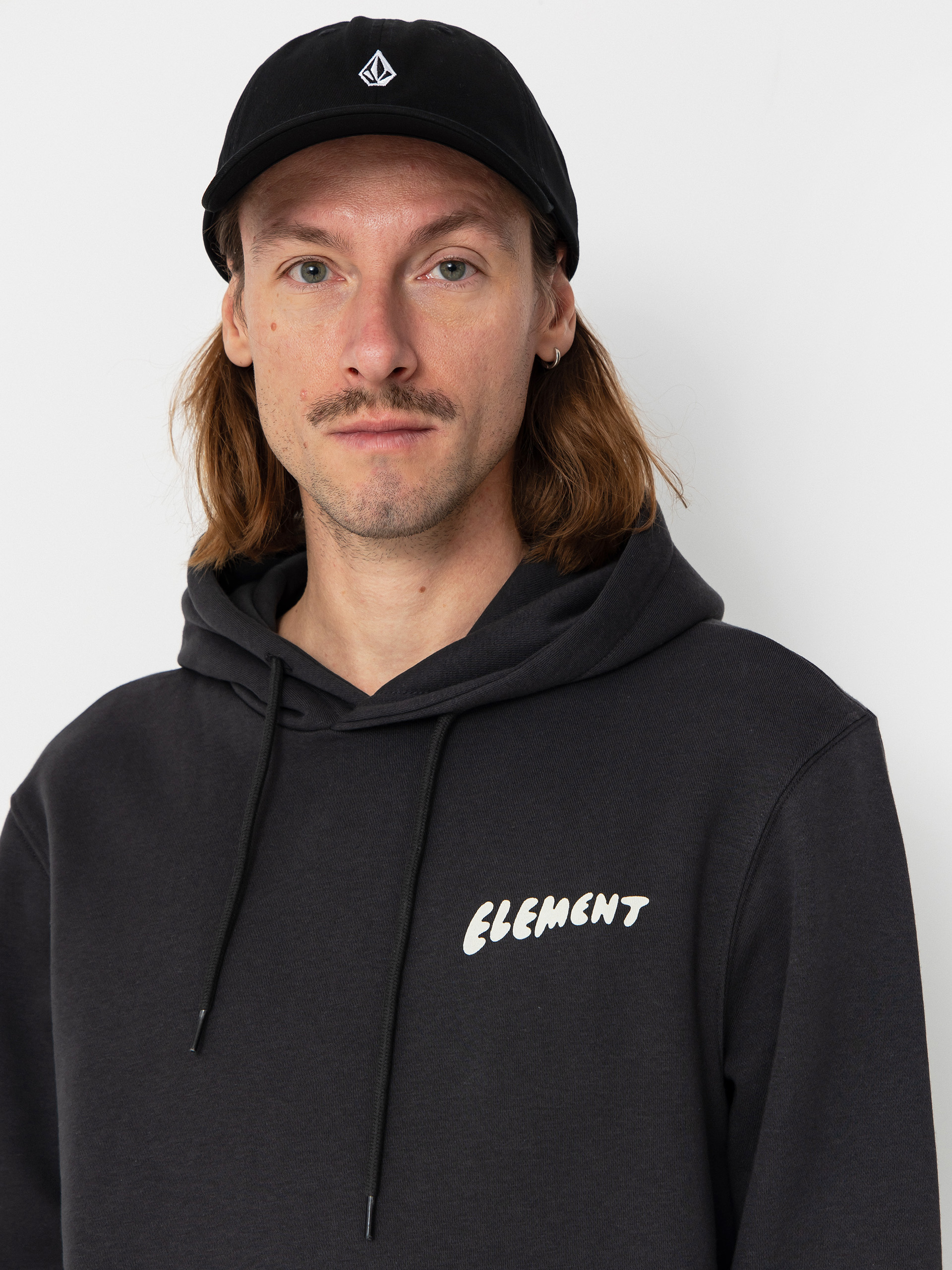 Mikina s kapucňou Element Sunrise HD (off black)