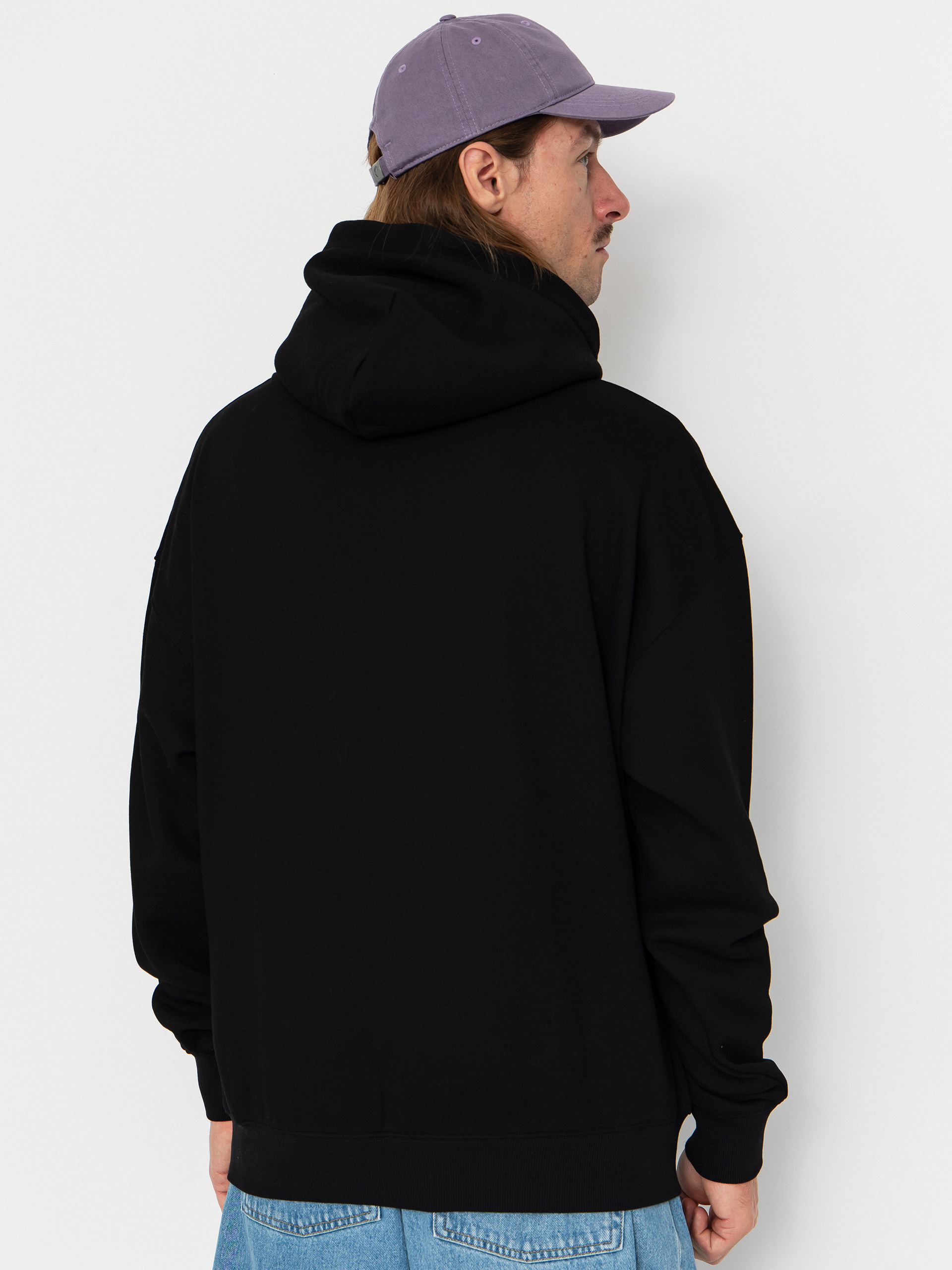 Mikina s kapucňou Homeboy Plaid Helvetica HD (black)