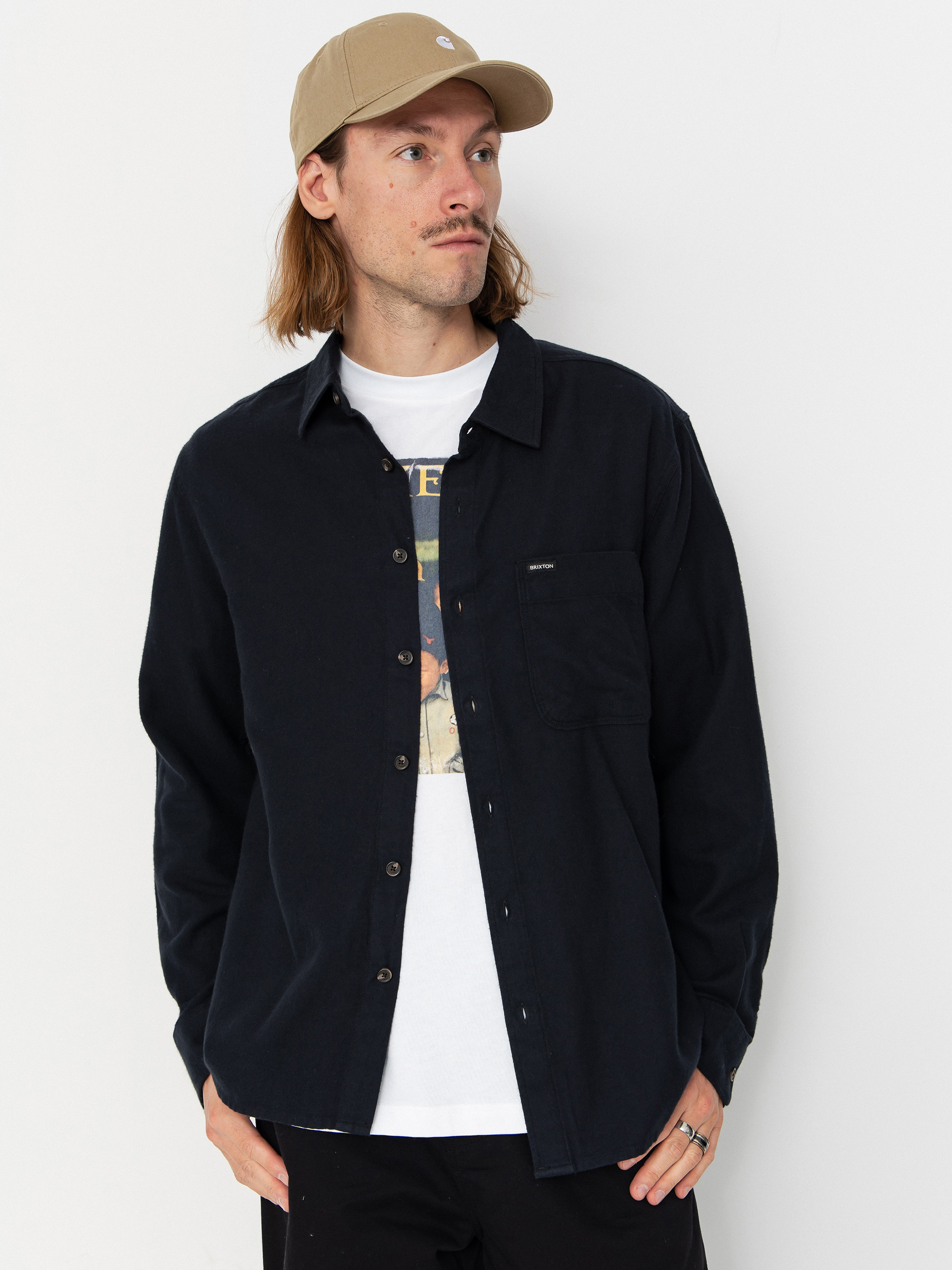 Košeľa Brixton Hasting Lw Flannel (black)