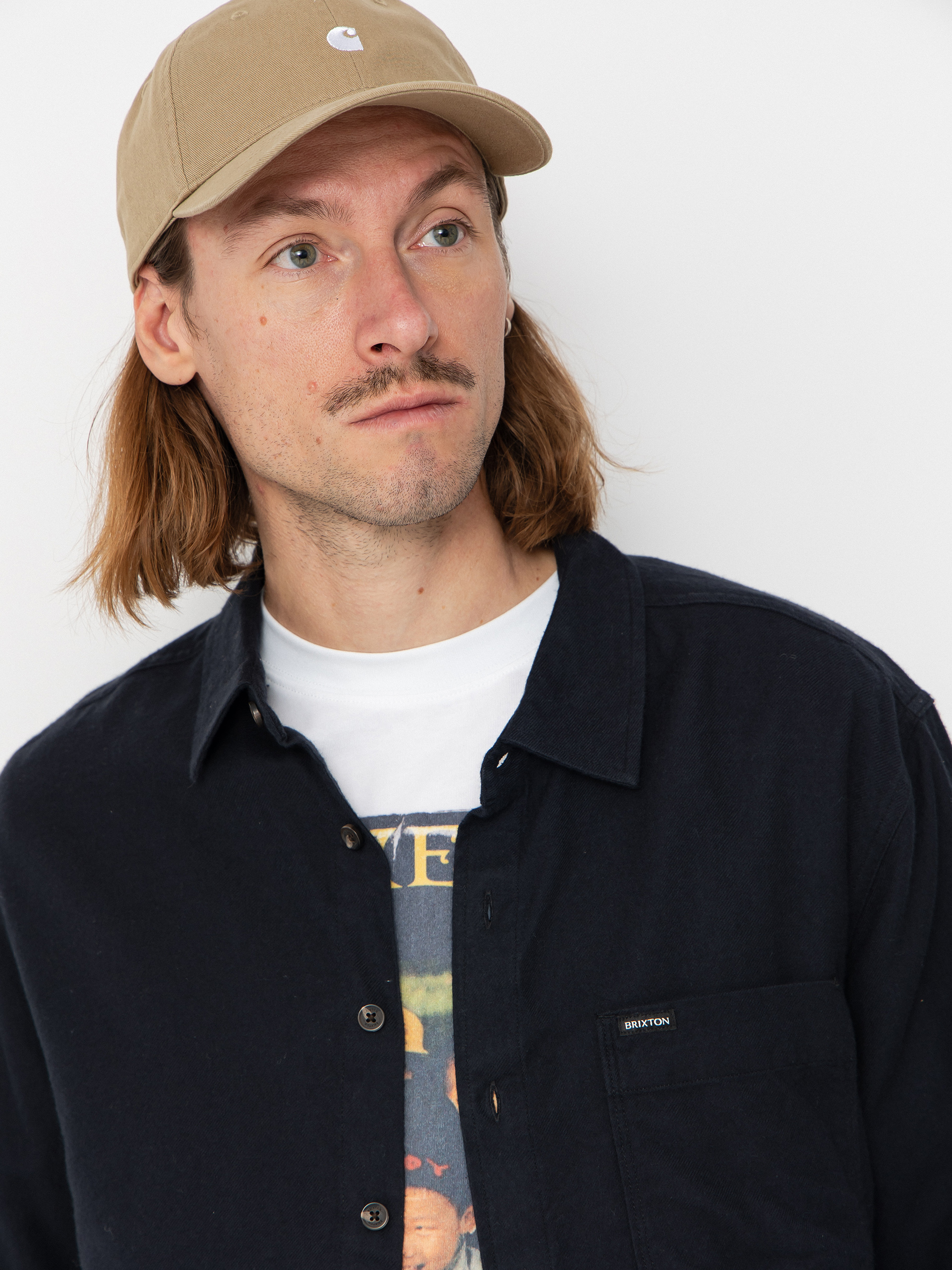 Košeľa Brixton Hasting Lw Flannel (black)