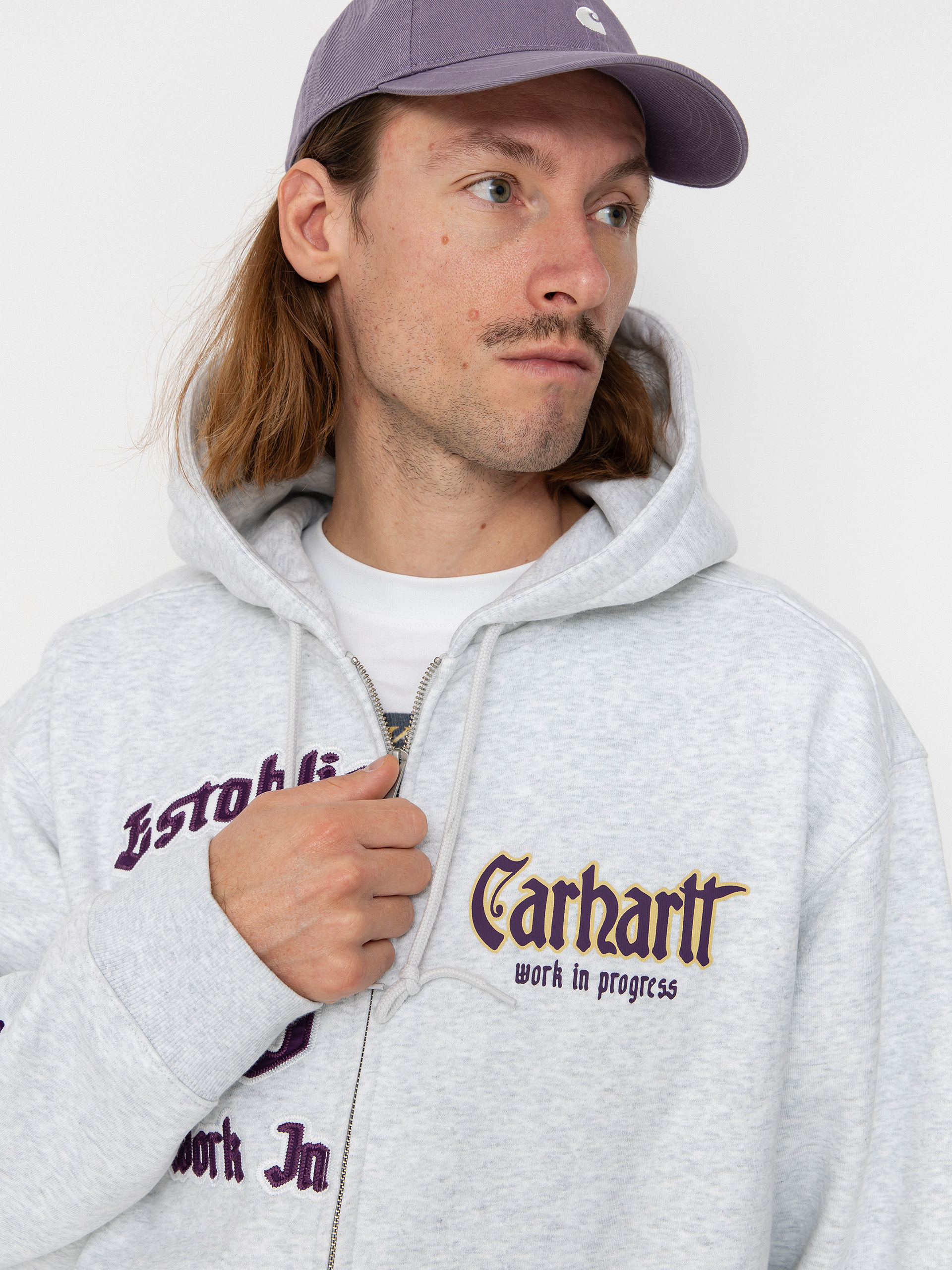 Mikina s kapucňou Carhartt WIP Dual ZHD (ash heather)