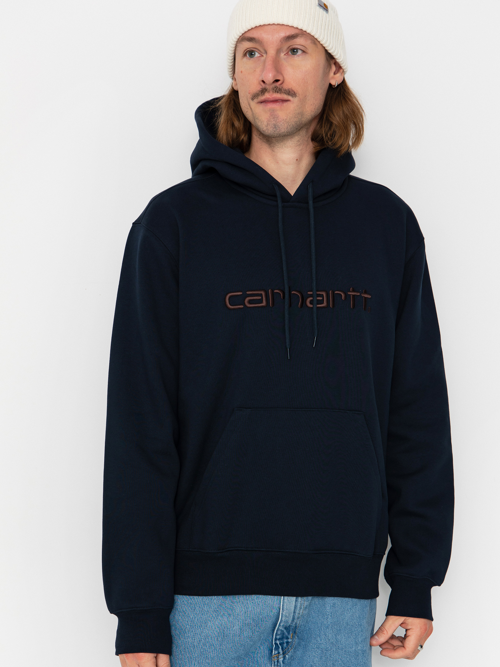 Mikina s kapucňou Carhartt WIP Carhartt HD (deep night/palisander)
