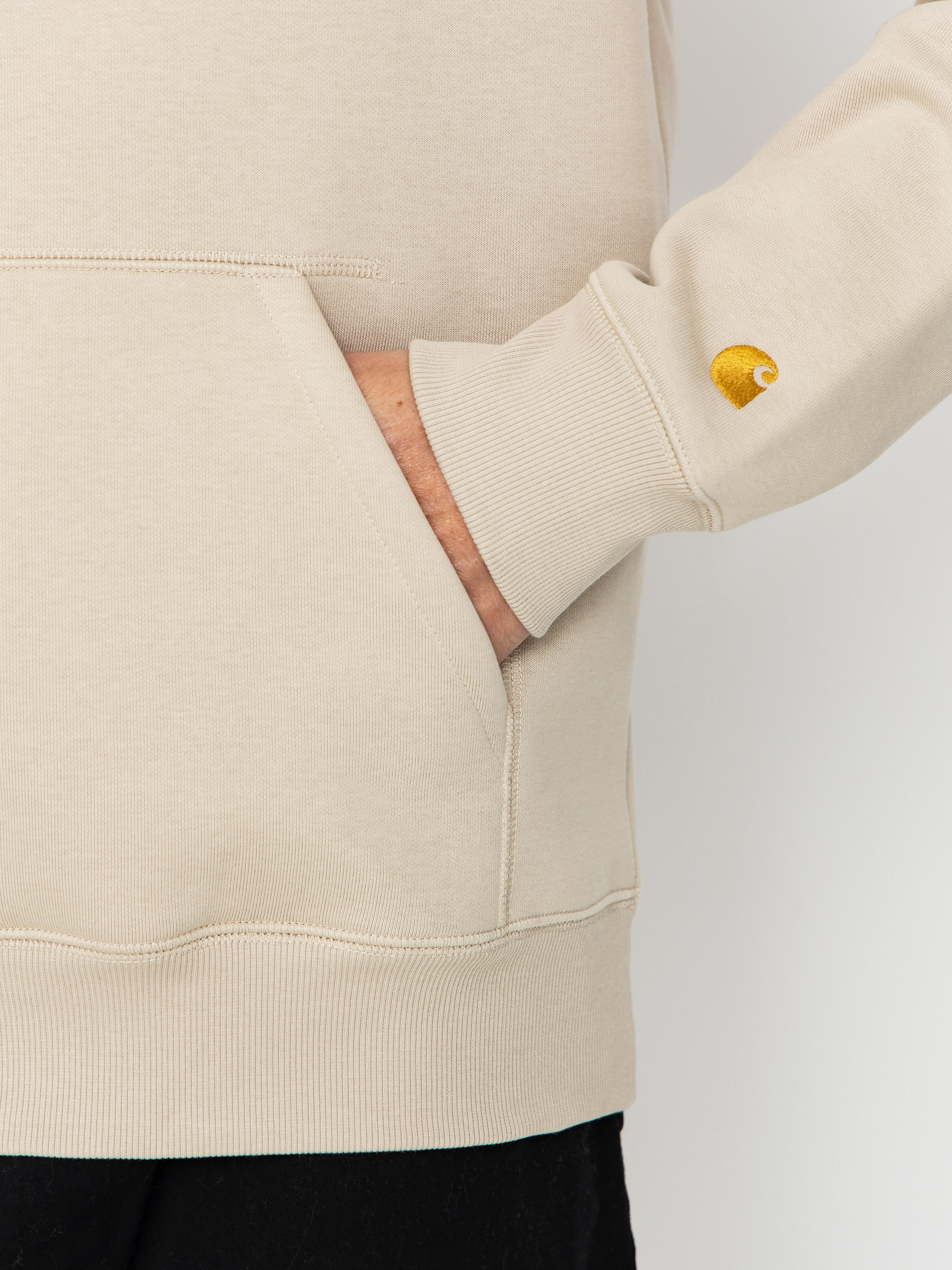 Mikina s kapucňou Carhartt WIP Chase HD (fleur de sel/gold)