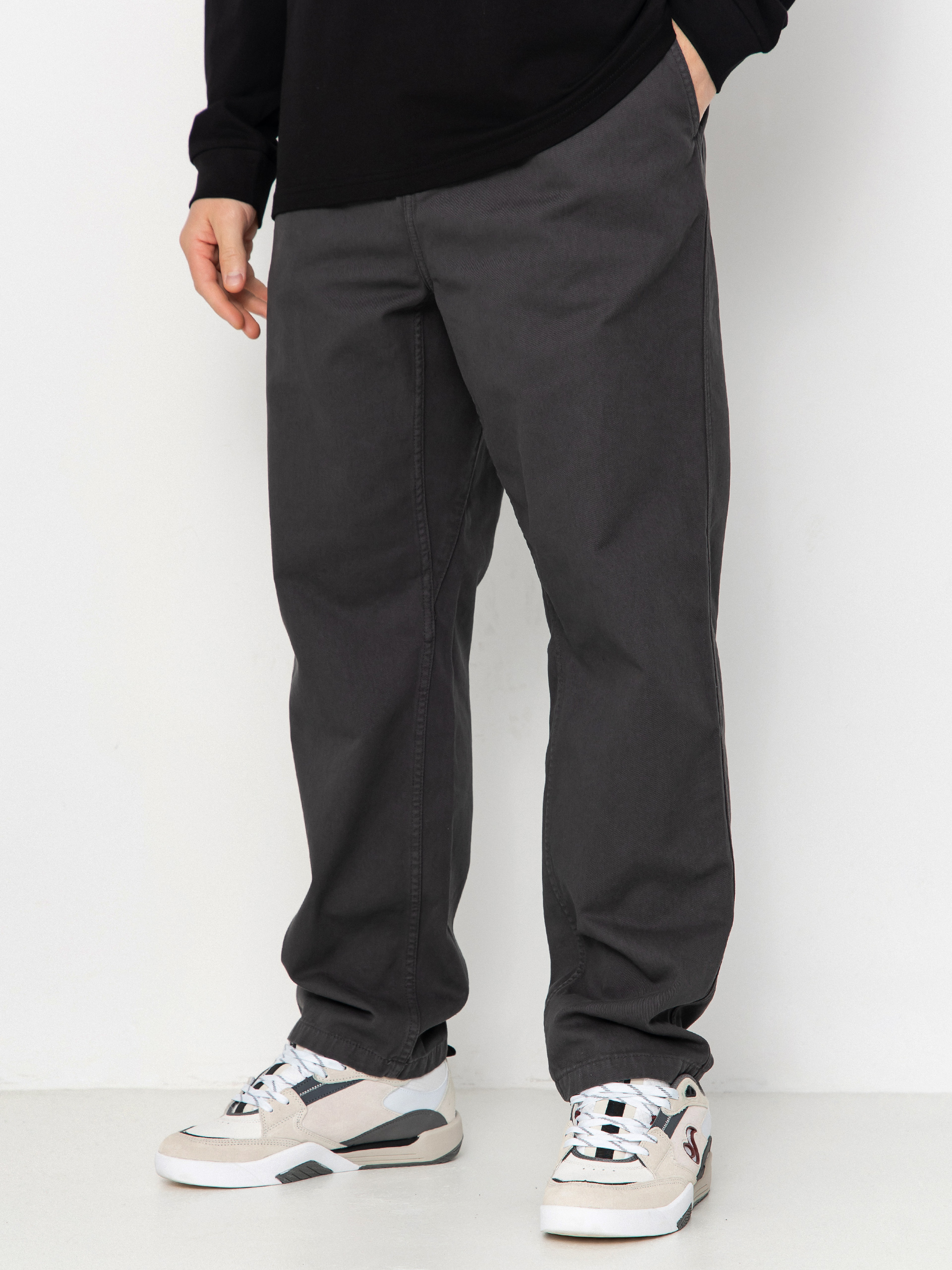 Nohavice Carhartt WIP Flint (graphite/garment dyed)