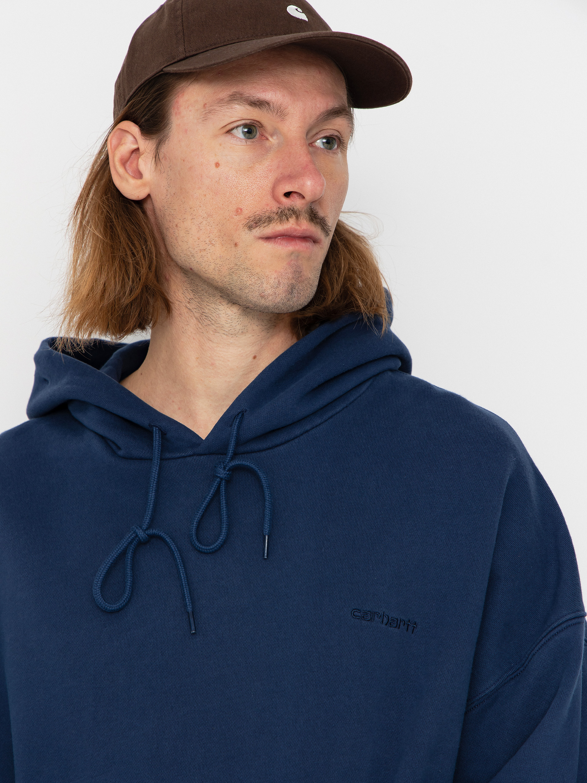 Mikina s kapucňou Carhartt WIP Benton HD (jupiter/garment dyed)