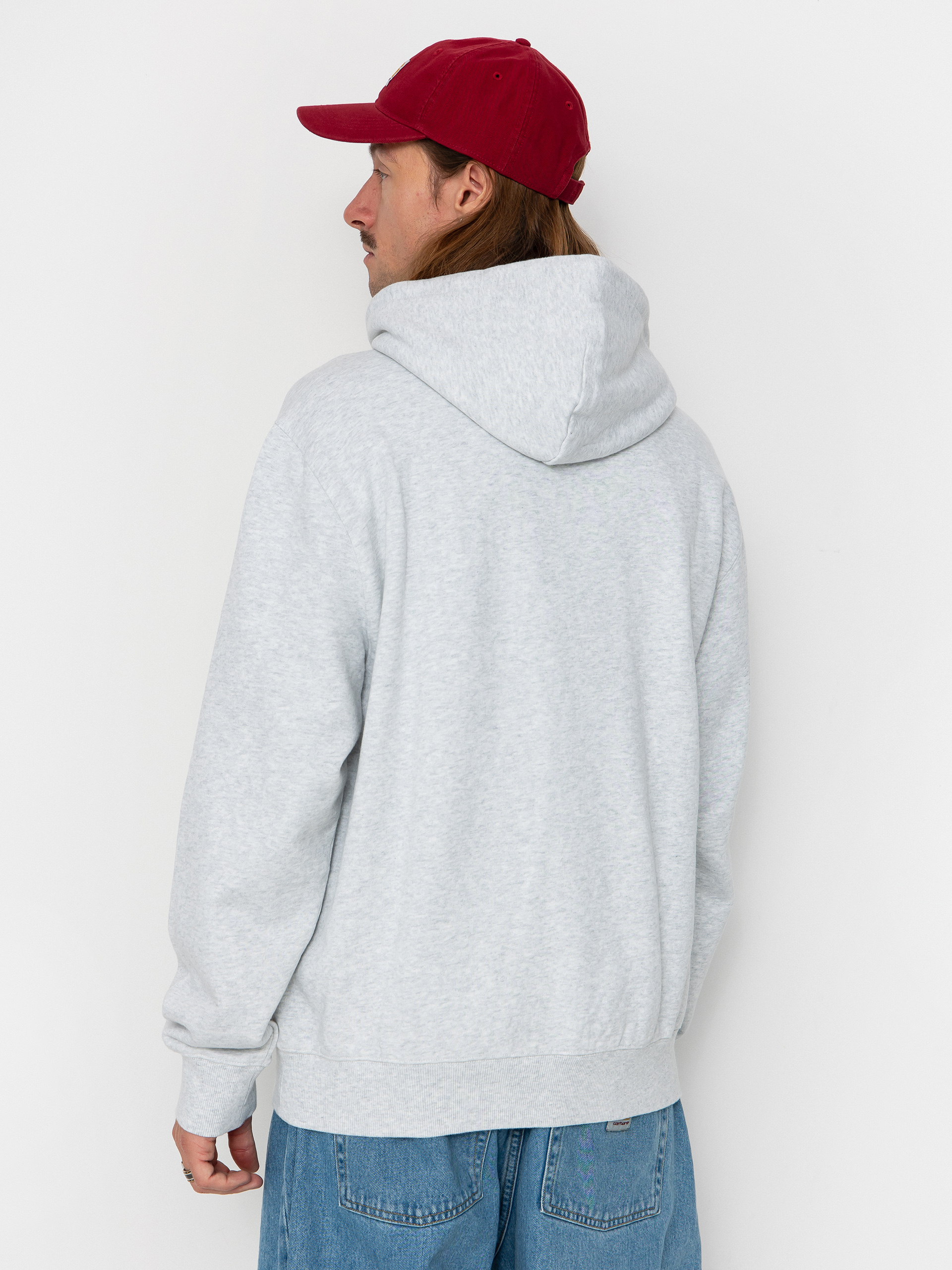 Mikina s kapucňou Carhartt WIP Wild Dog HD (ash heather)