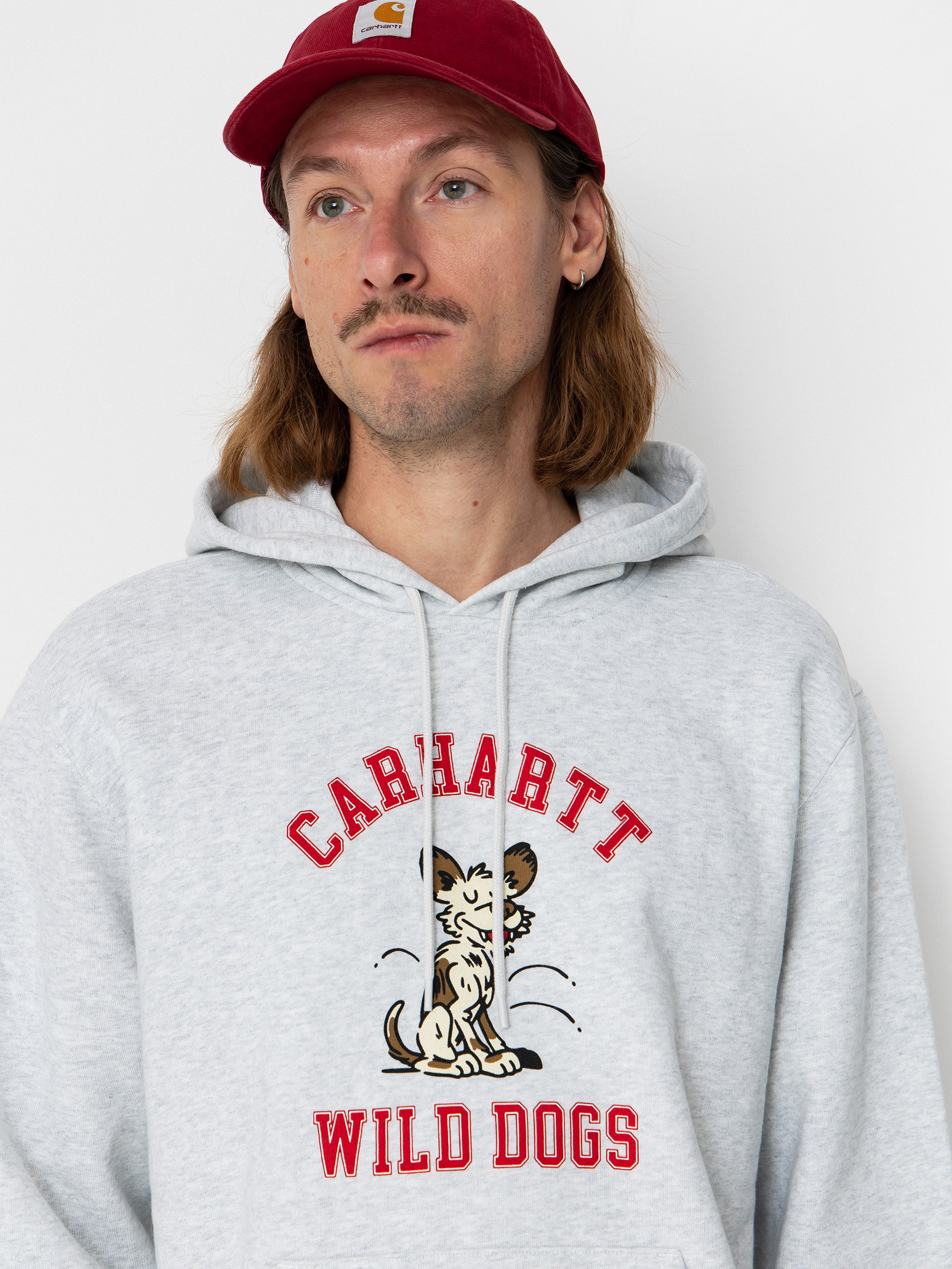 Mikina s kapucňou Carhartt WIP Wild Dog HD (ash heather)