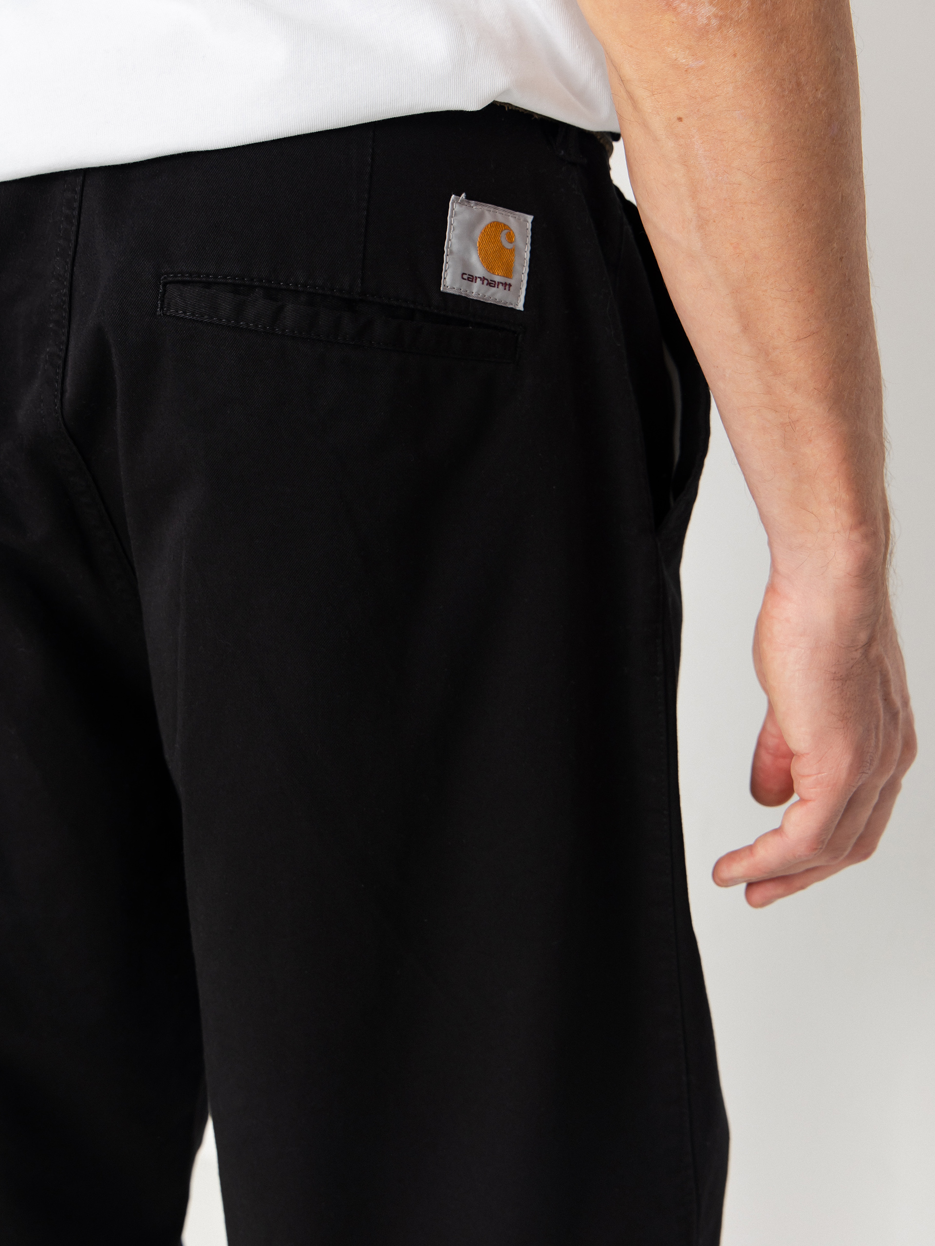 Nohavice Carhartt WIP Brady (black/stone washed)
