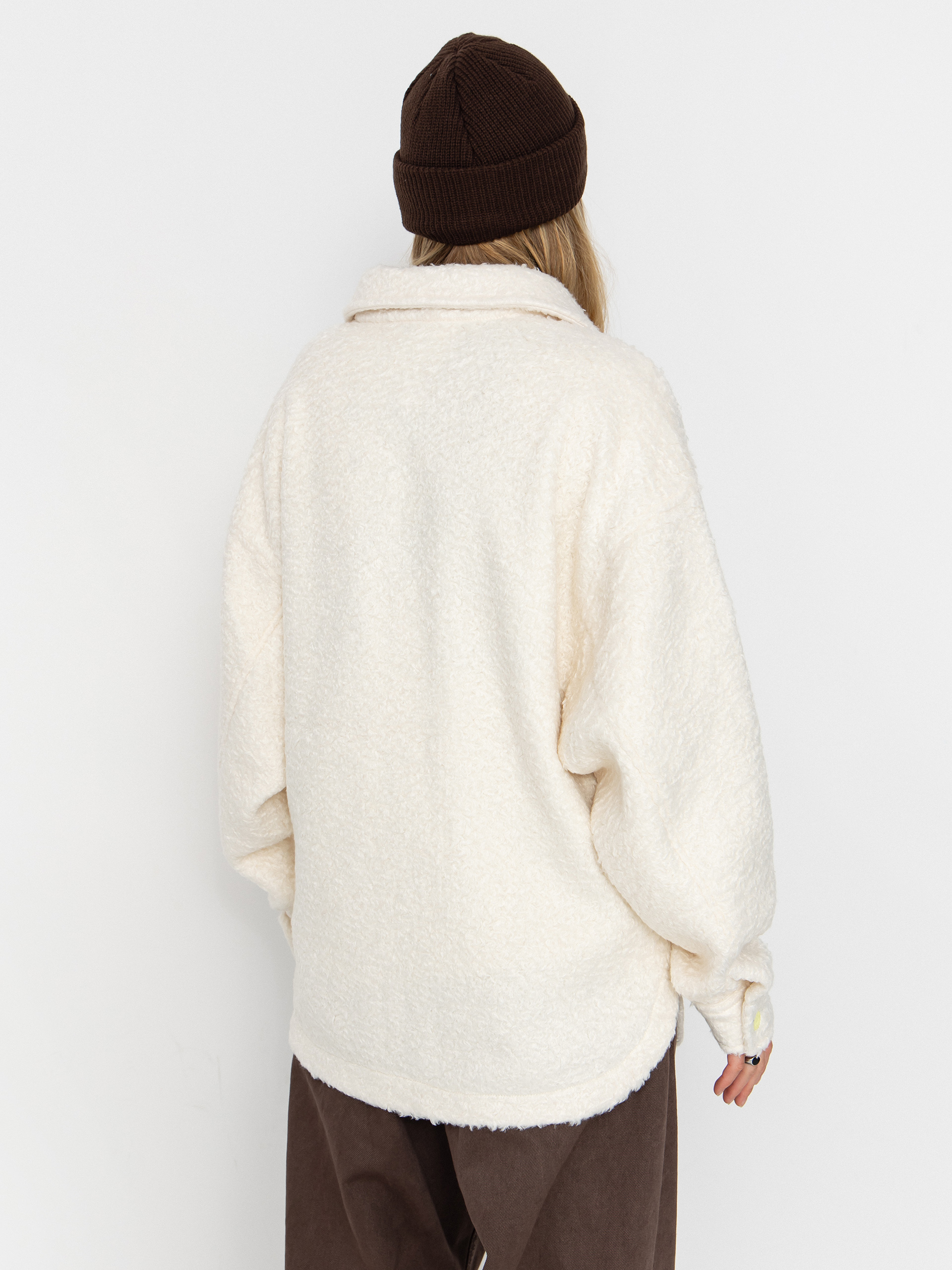 Dámsky Flísová mikina Roxy Chloe Kim Shacket (whisper white)