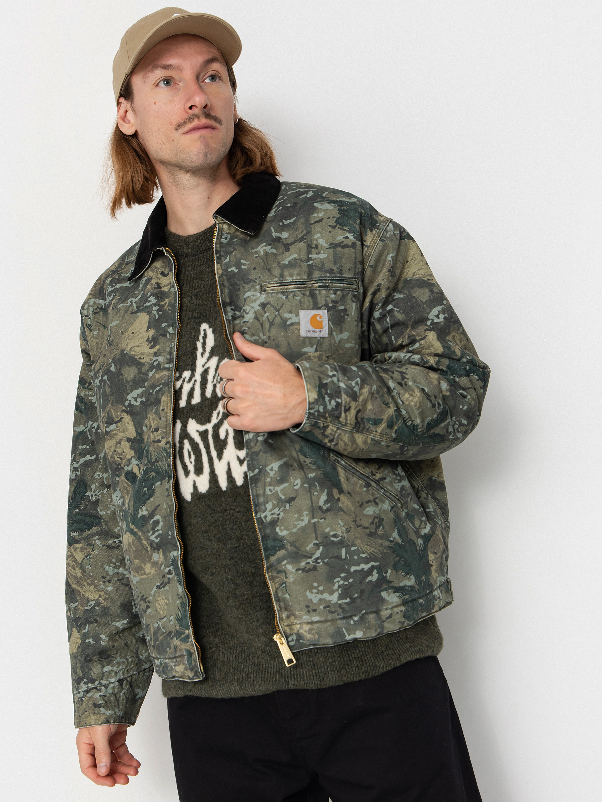 Bunda Carhartt WIP OG Detroit (camo combi/green/black/stone washed)