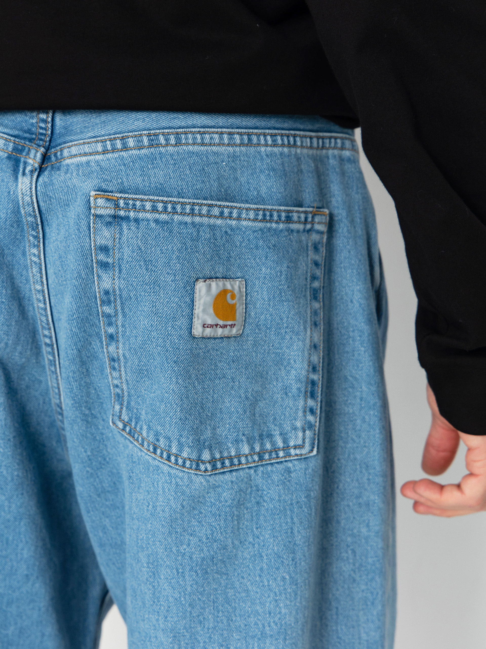 Nohavice Carhartt WIP Brandon (blue/stone bleached)
