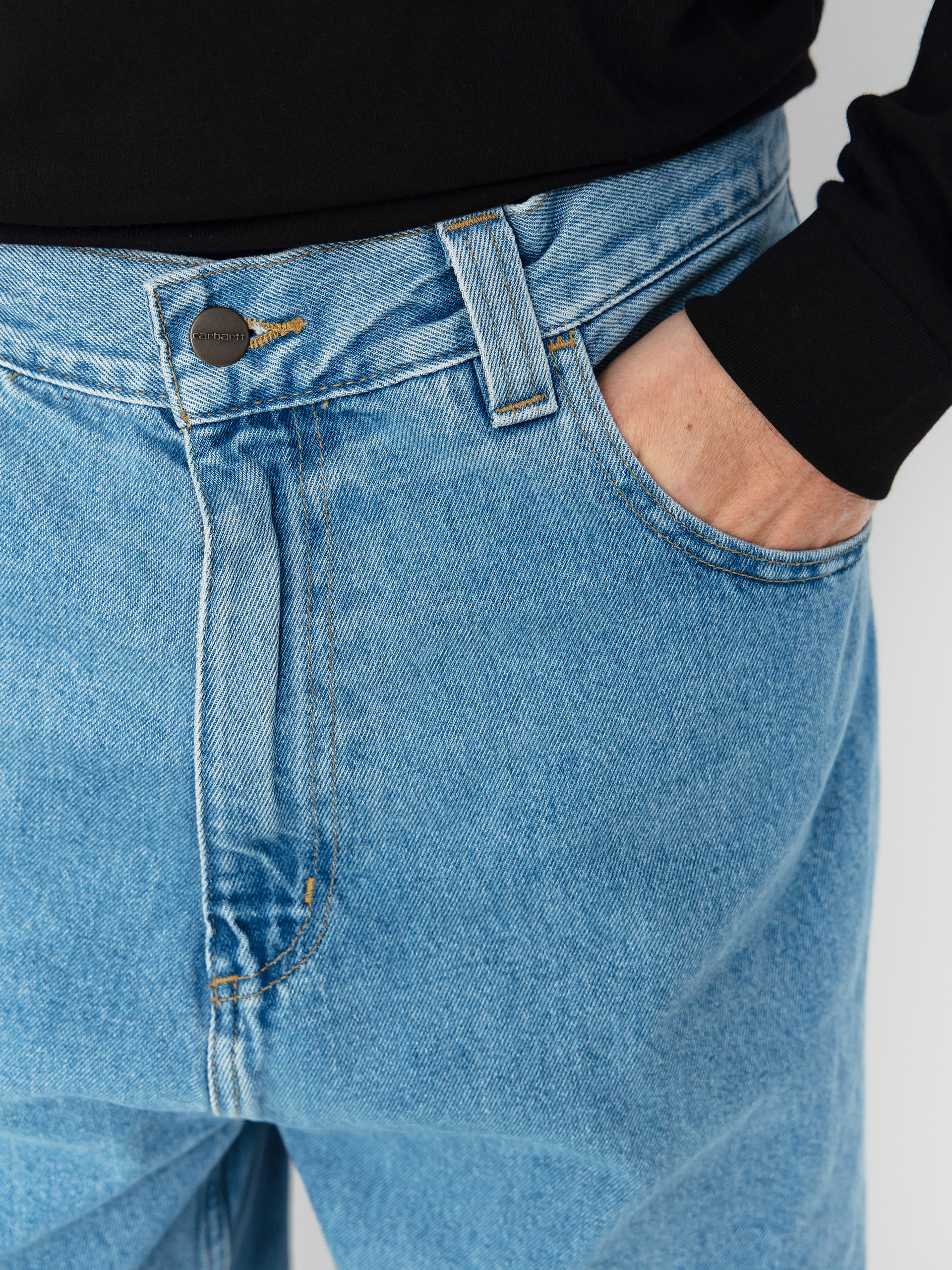 Nohavice Carhartt WIP Brandon (blue/stone bleached)