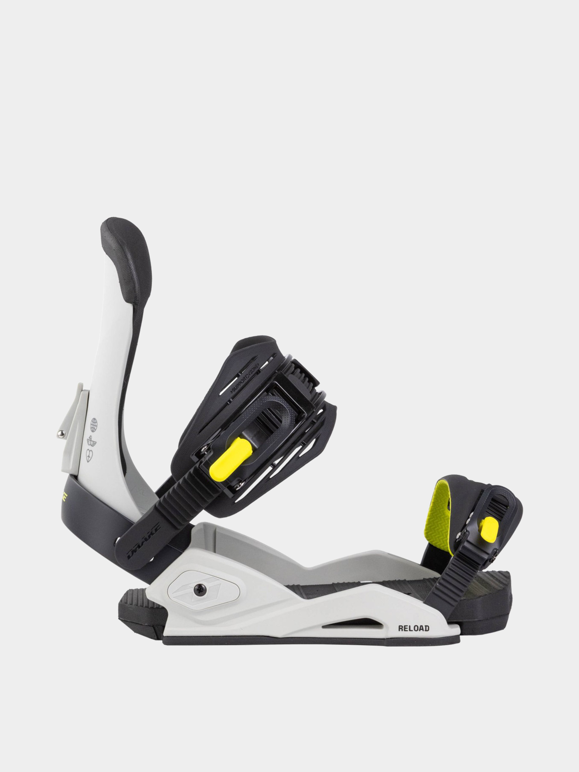 Pánske Snowboardové viazanie Drake Reload (grey/lime)