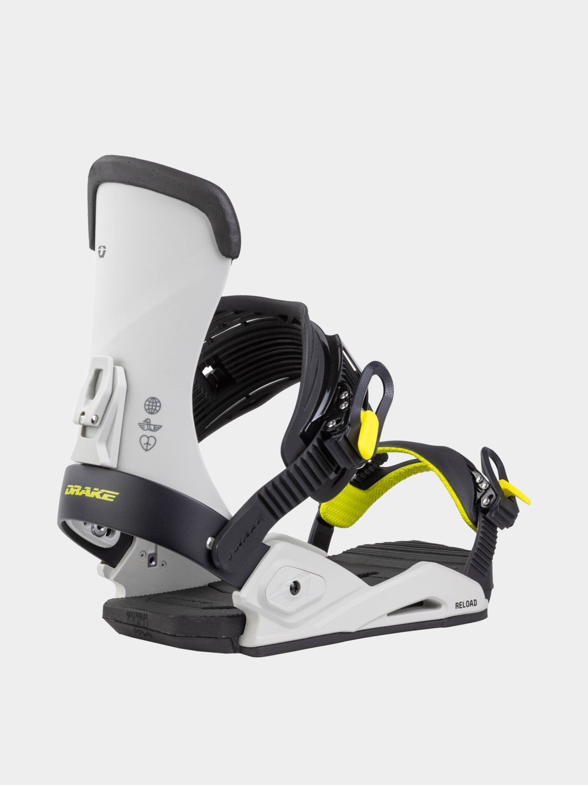 Pánske Snowboardové viazanie Drake Reload (grey/lime)