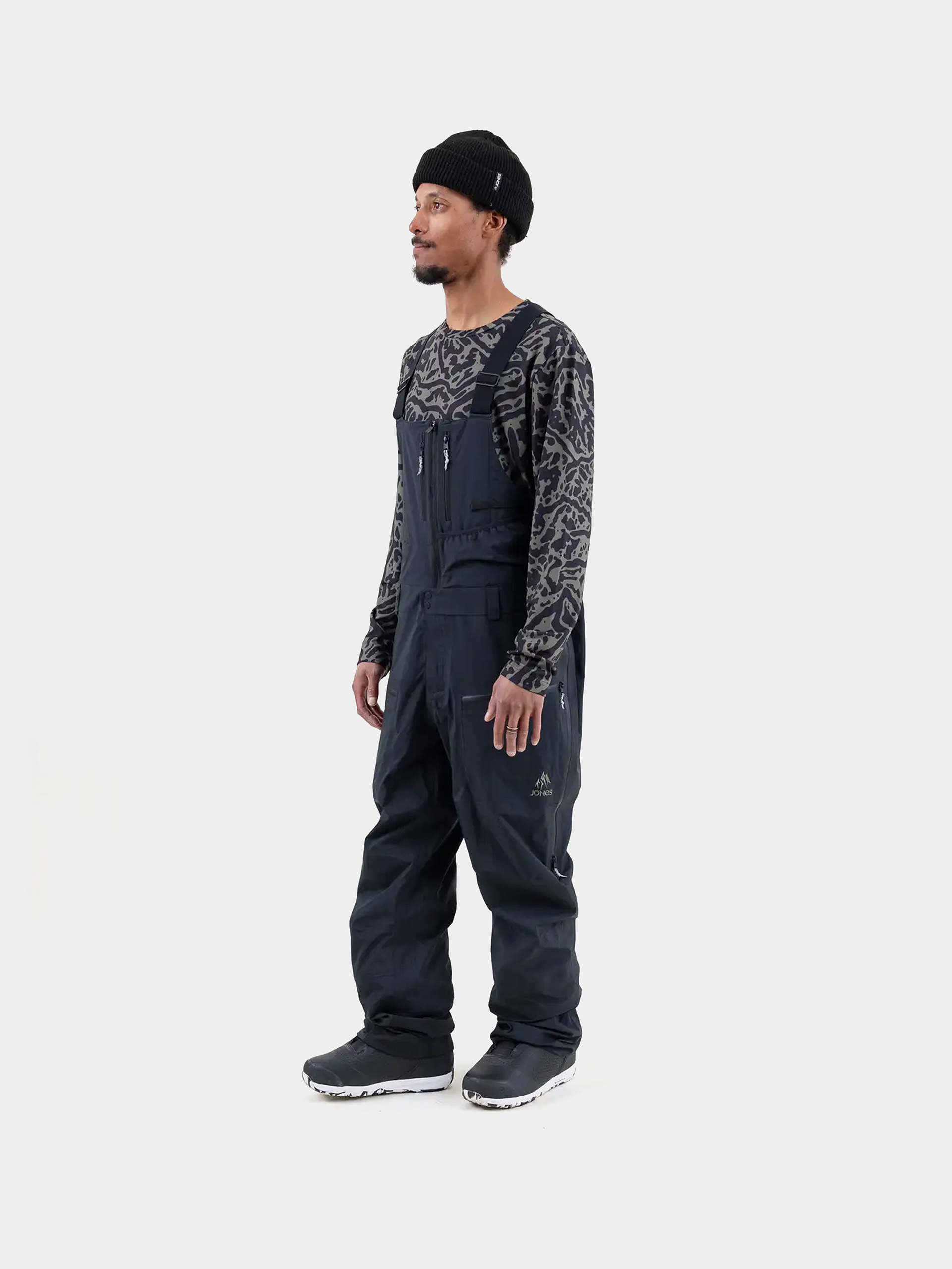 Pánske Snowboardové nohavice Jones Snowboards Shralpinist Gtx Rec Bib (stealth black)