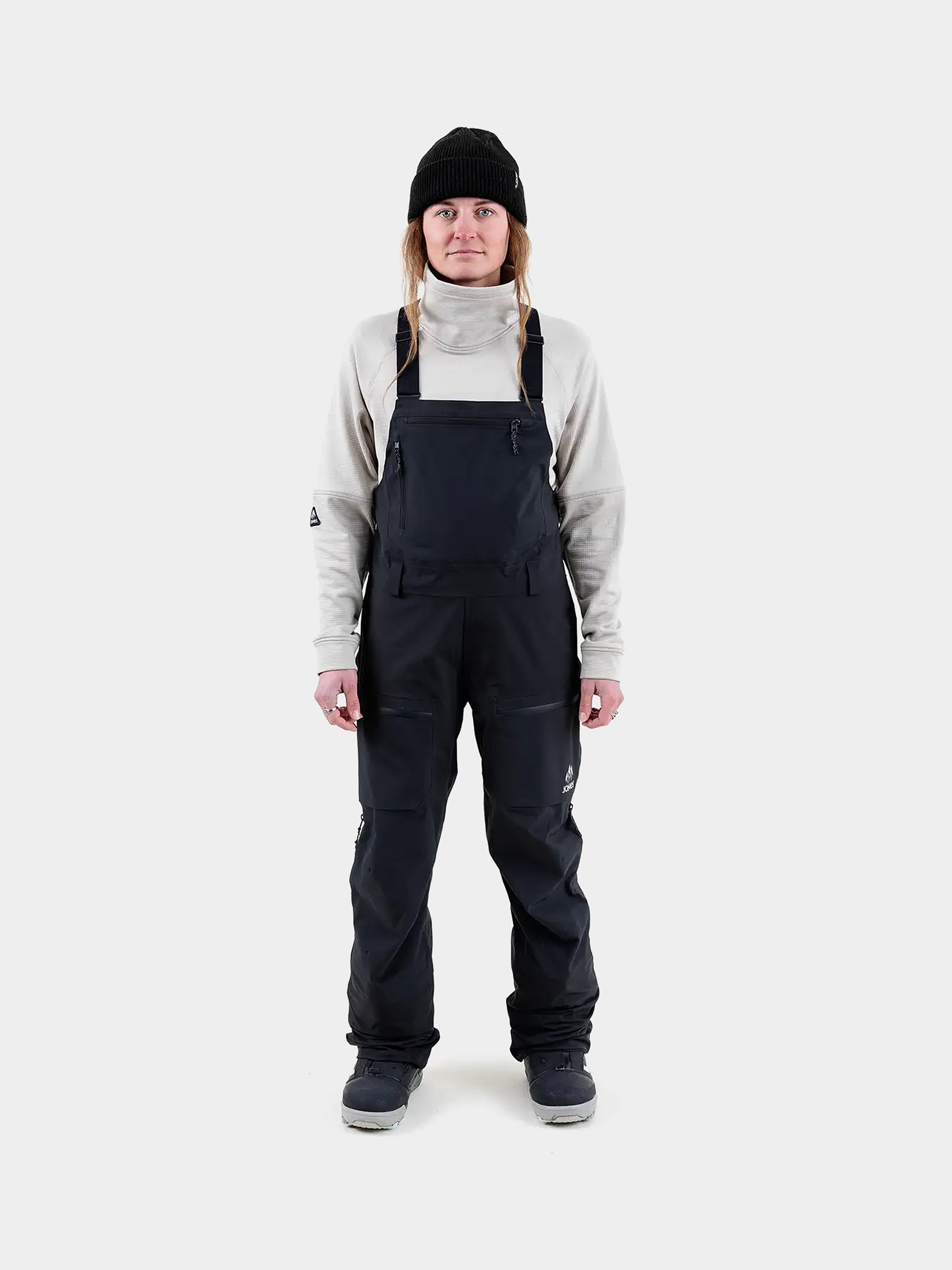 Dámske Snowboardové nohavice Jones Snowboards Mtn Surf Rec Bib (stealth black)