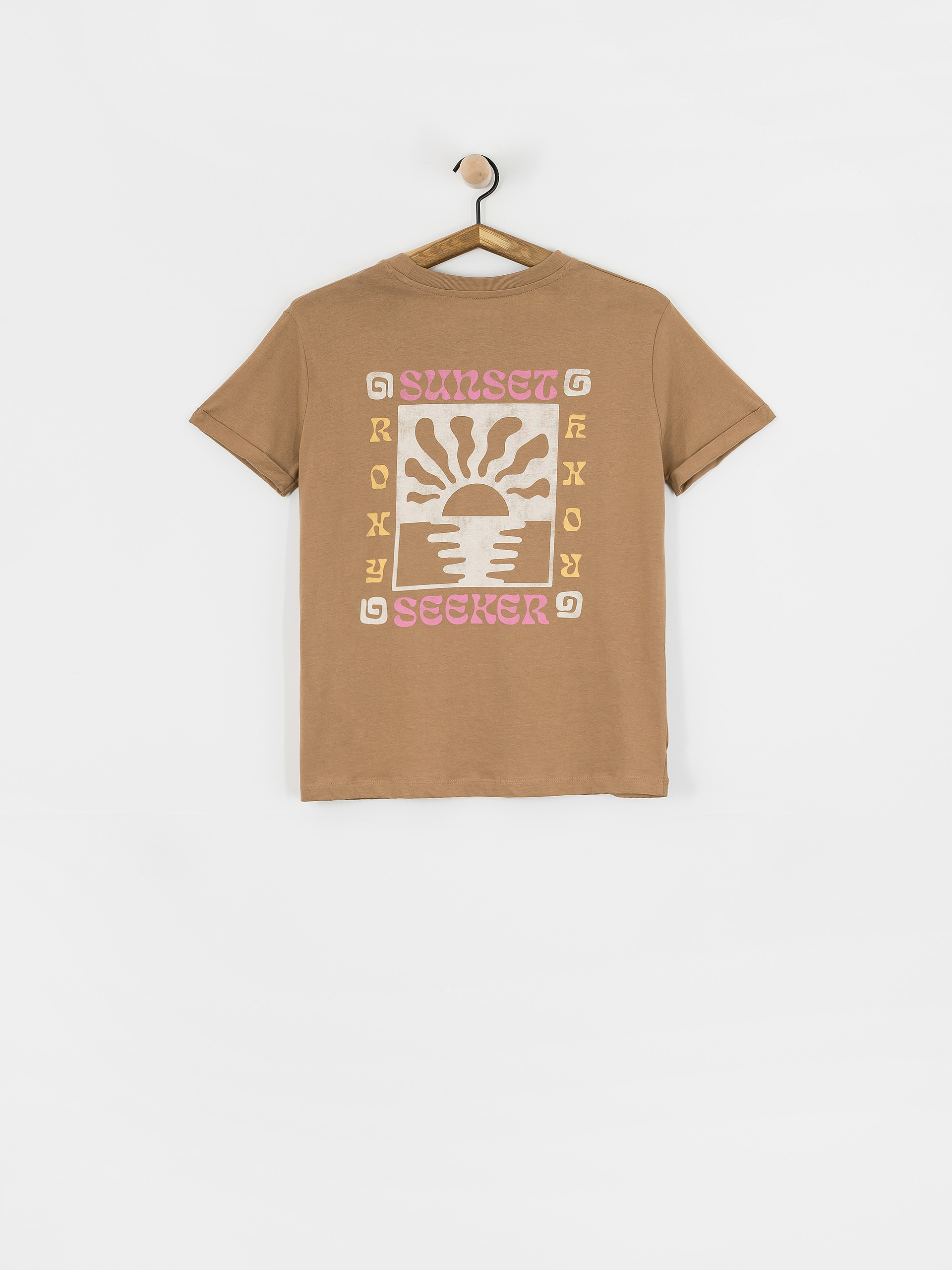 Tričko Roxy Oceanregular Poster Wmn (woodsmoke)