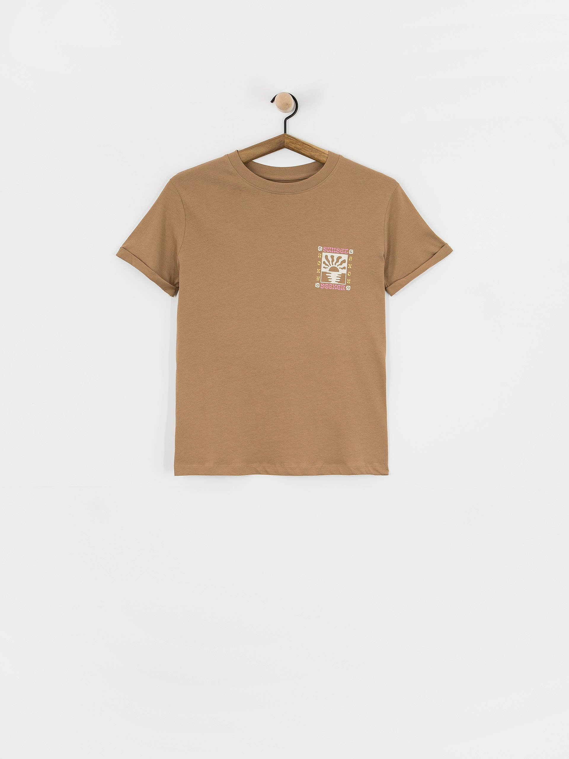 Tričko Roxy Oceanregular Poster Wmn (woodsmoke)