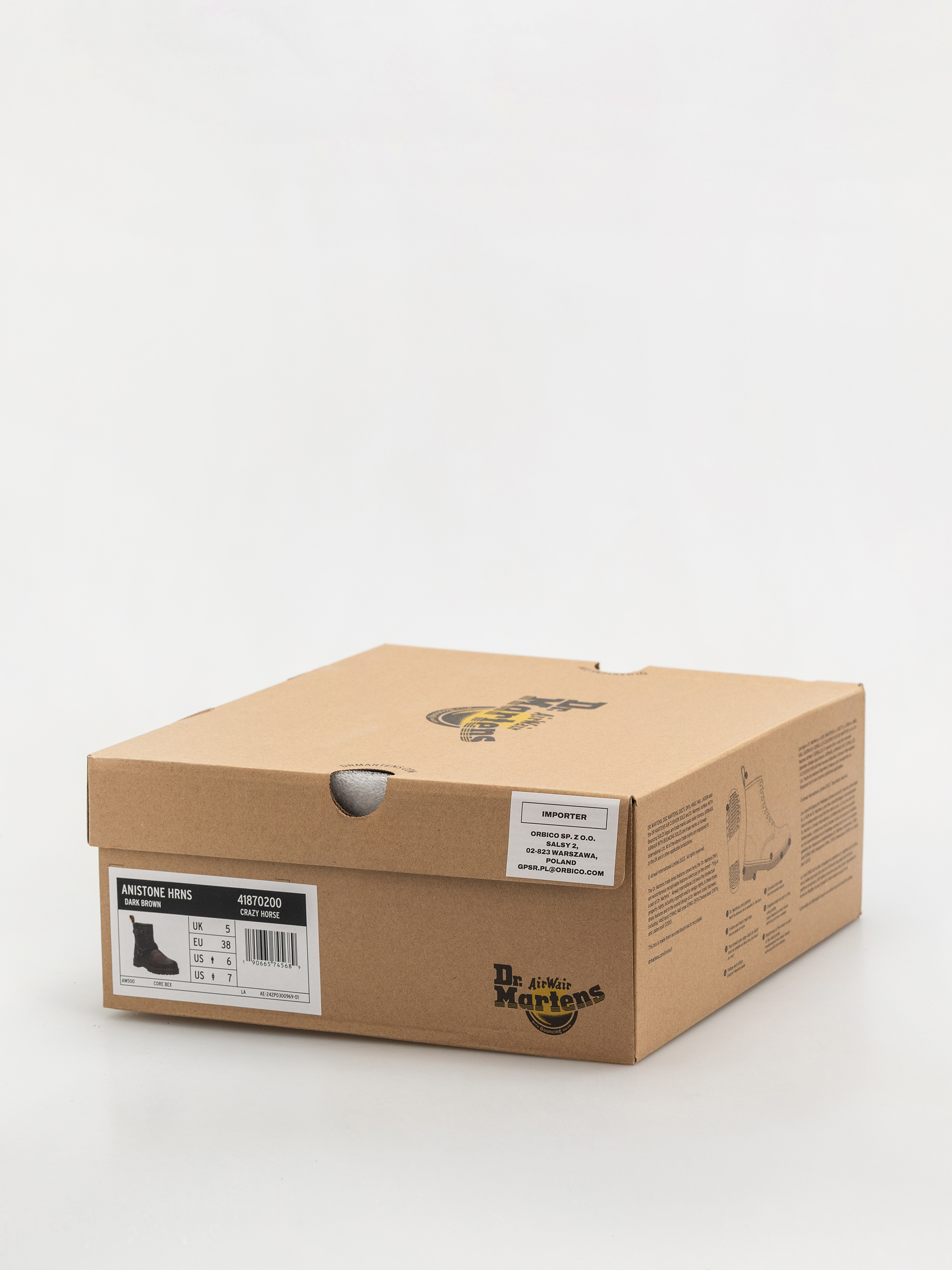 Topánky Dr. Martens Anistone HRNS Ankle (dark brown crazy horse)