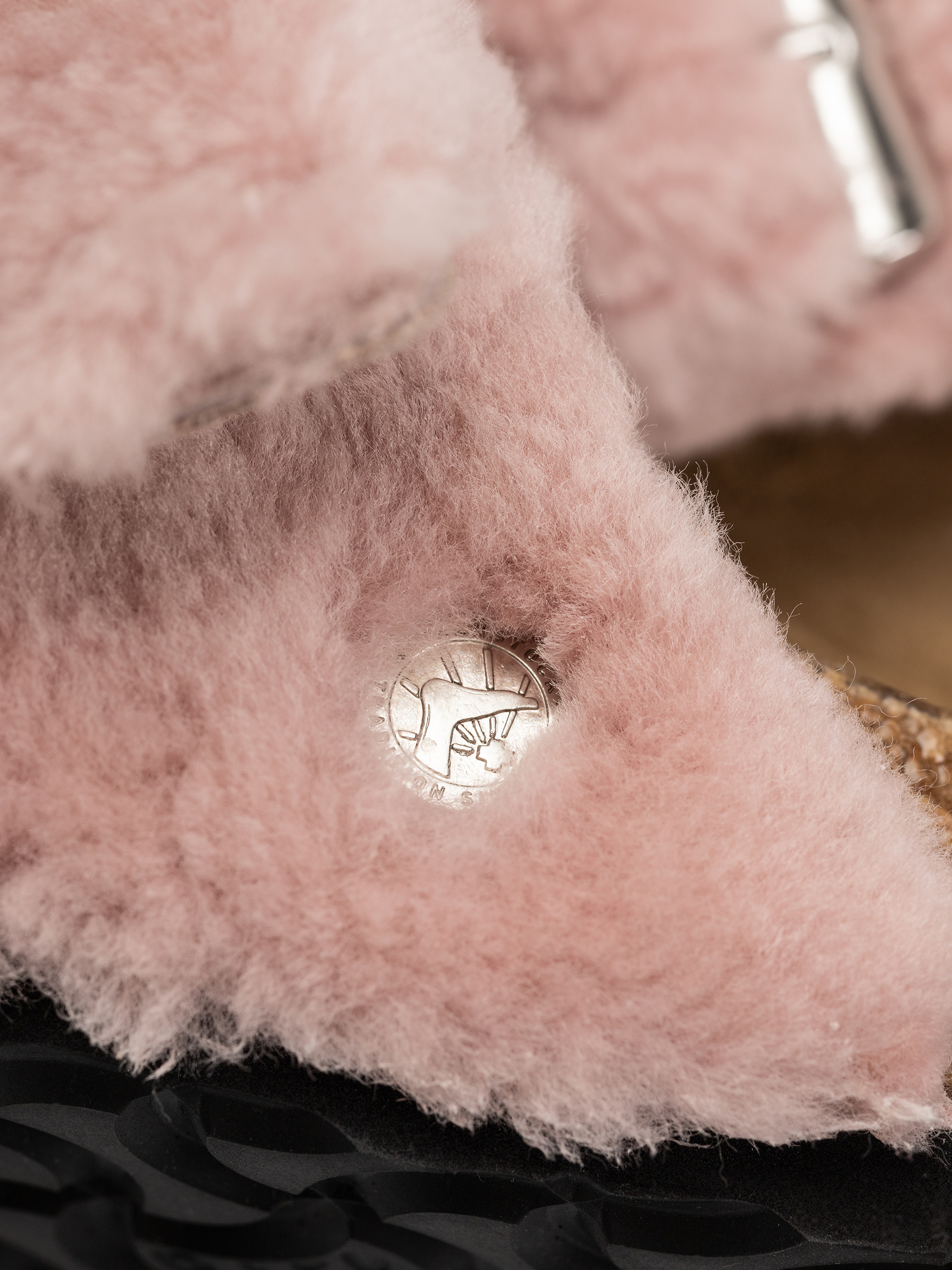 Šľapky Birkenstock Arizona Shearling Cover Upper Narrow Wmn (crystal rose)