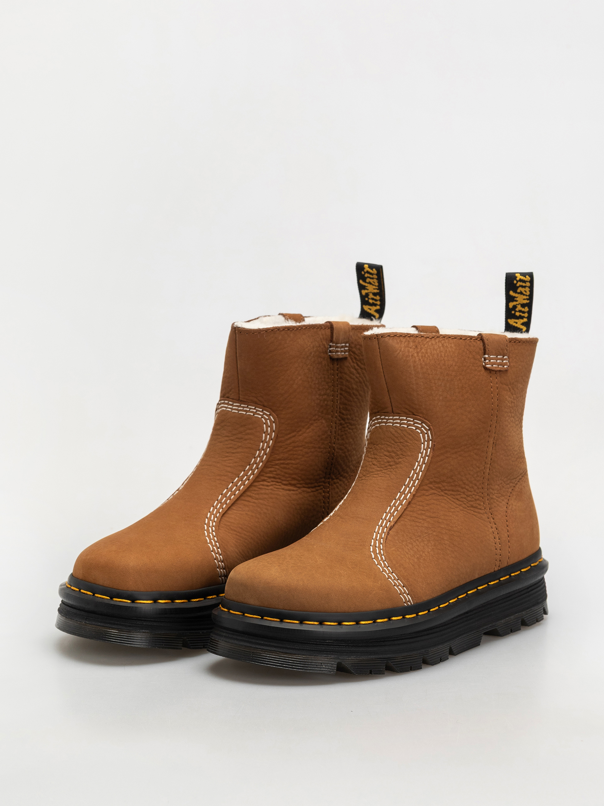 Topánky Dr. Martens ZebZag Rigger WL Rigger Wmn (desert brown milled nubuck wp)